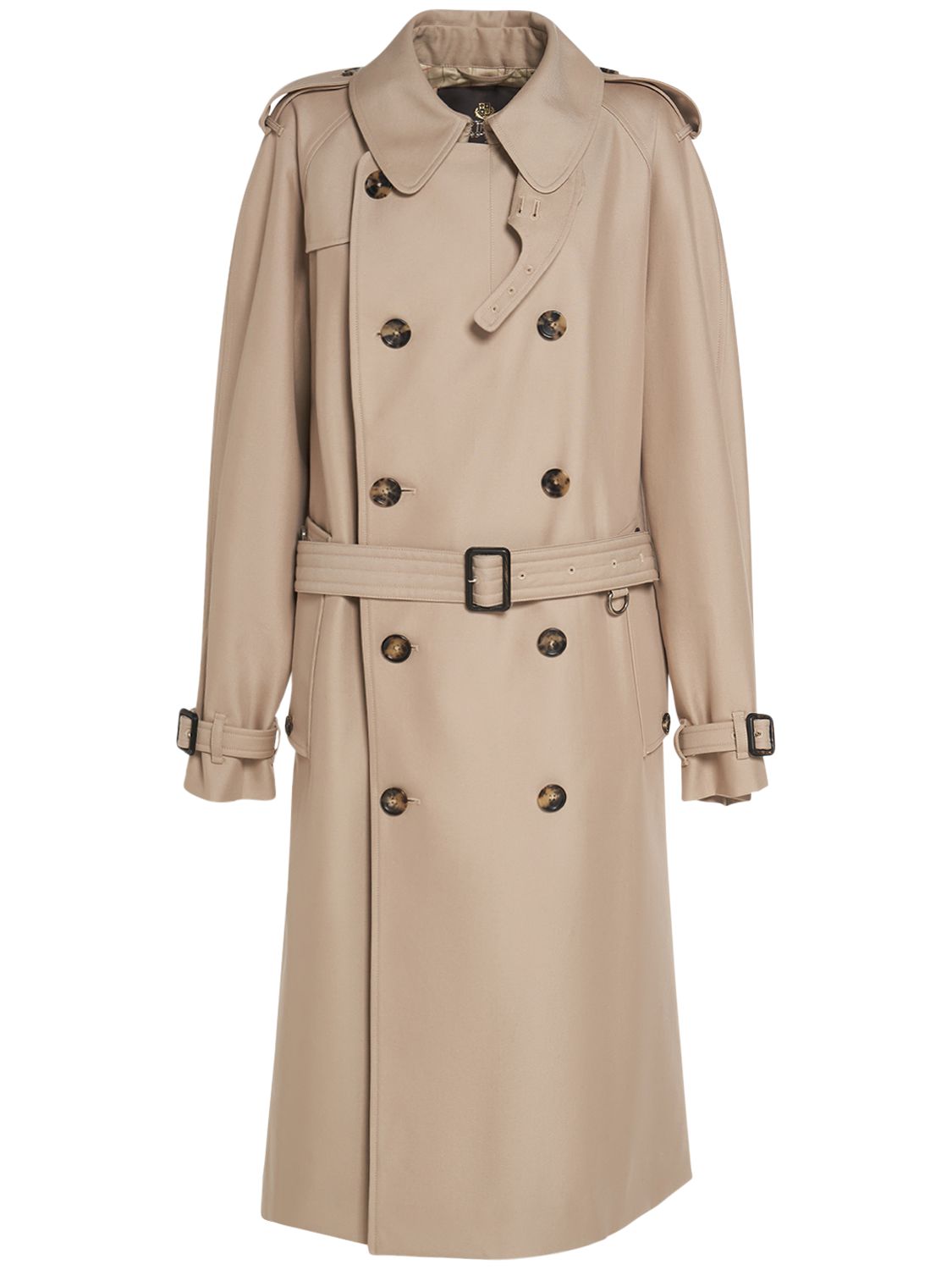 Loro Piana Dewey Belted Cotton & Silk Trench Coat In Gold