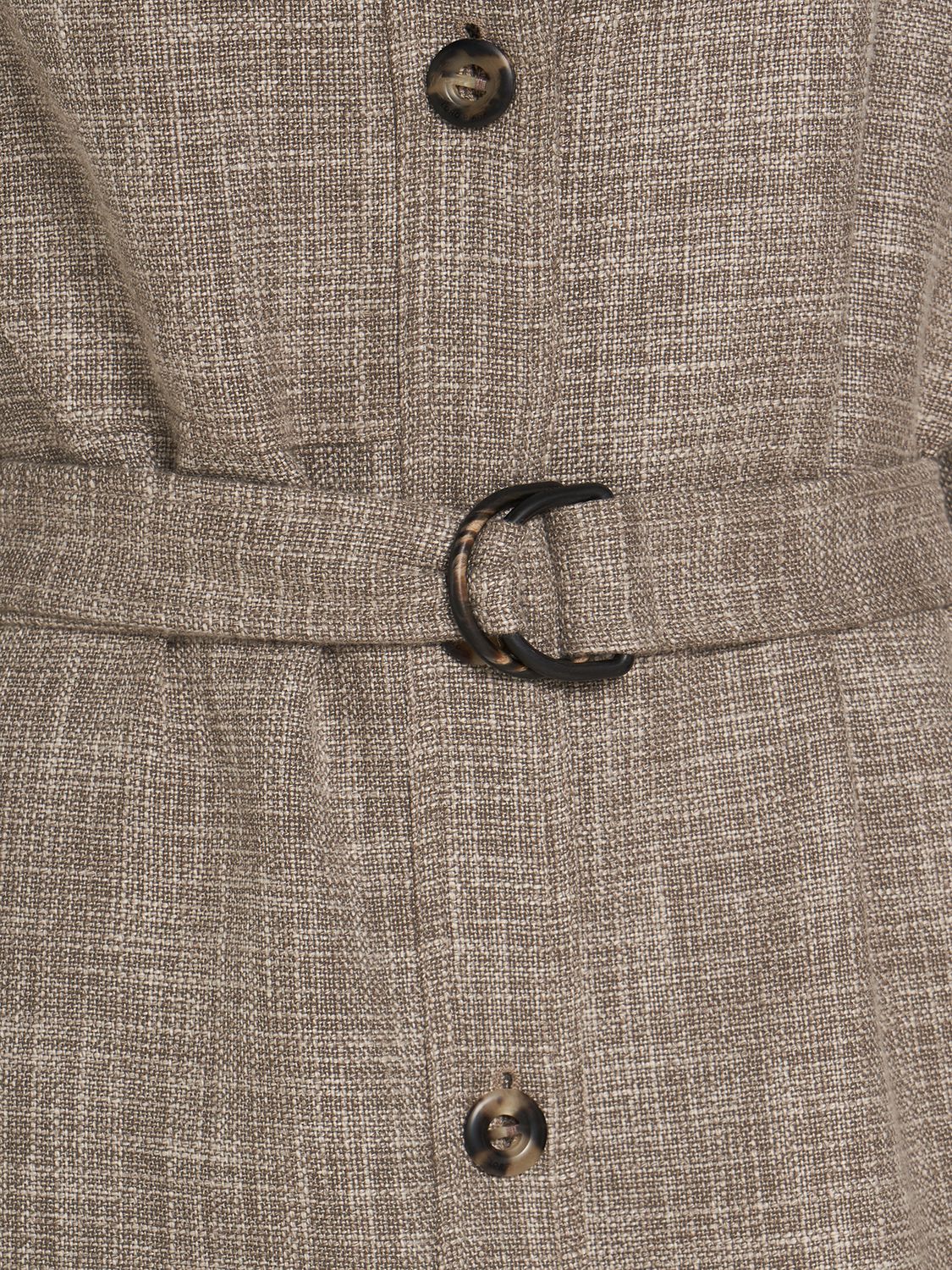 Shop Loro Piana Ardian Belted Wool Blend T-neck Jacket In Grey