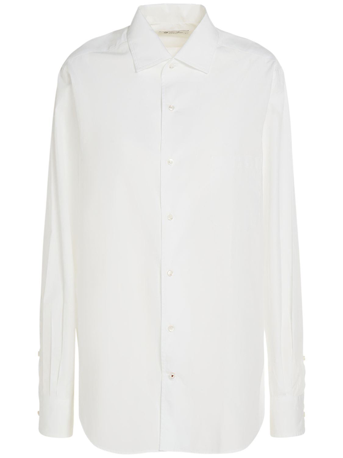 Loro Piana André Solaire Long Sleeve Linen Shirt In Off White