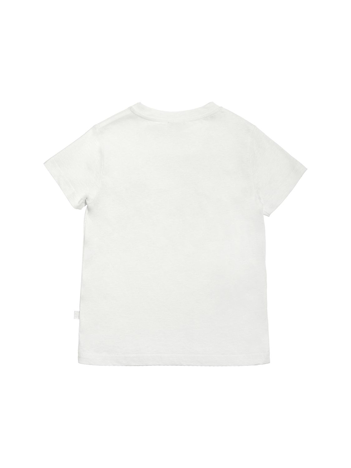 Shop Il Gufo Cotton & Linen T-shirt W/ Pocket In Off-white