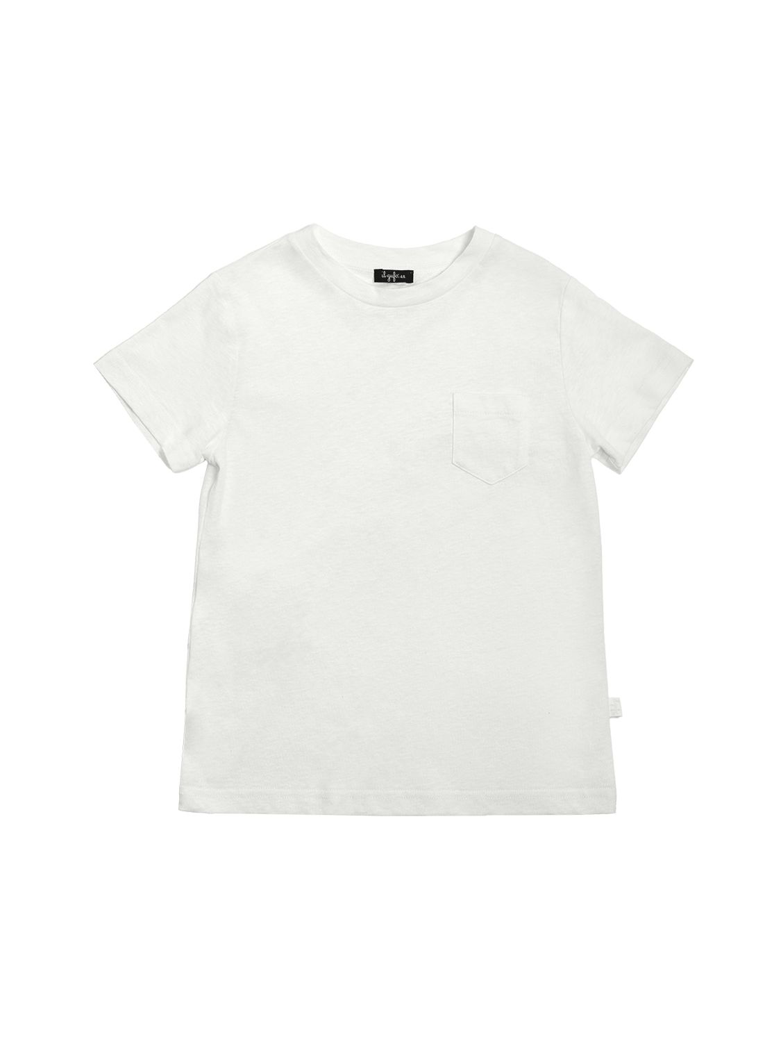 Il Gufo Kids' Pocket T-shirt In Off-white