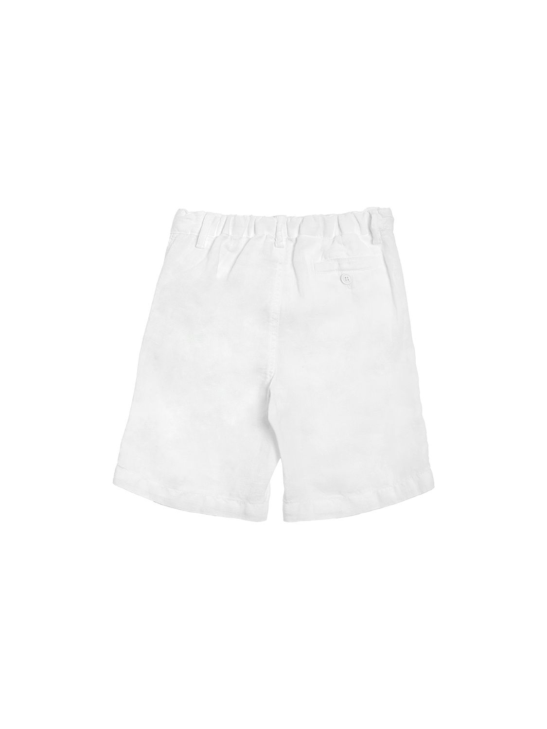 Shop Il Gufo Linen Shorts In White