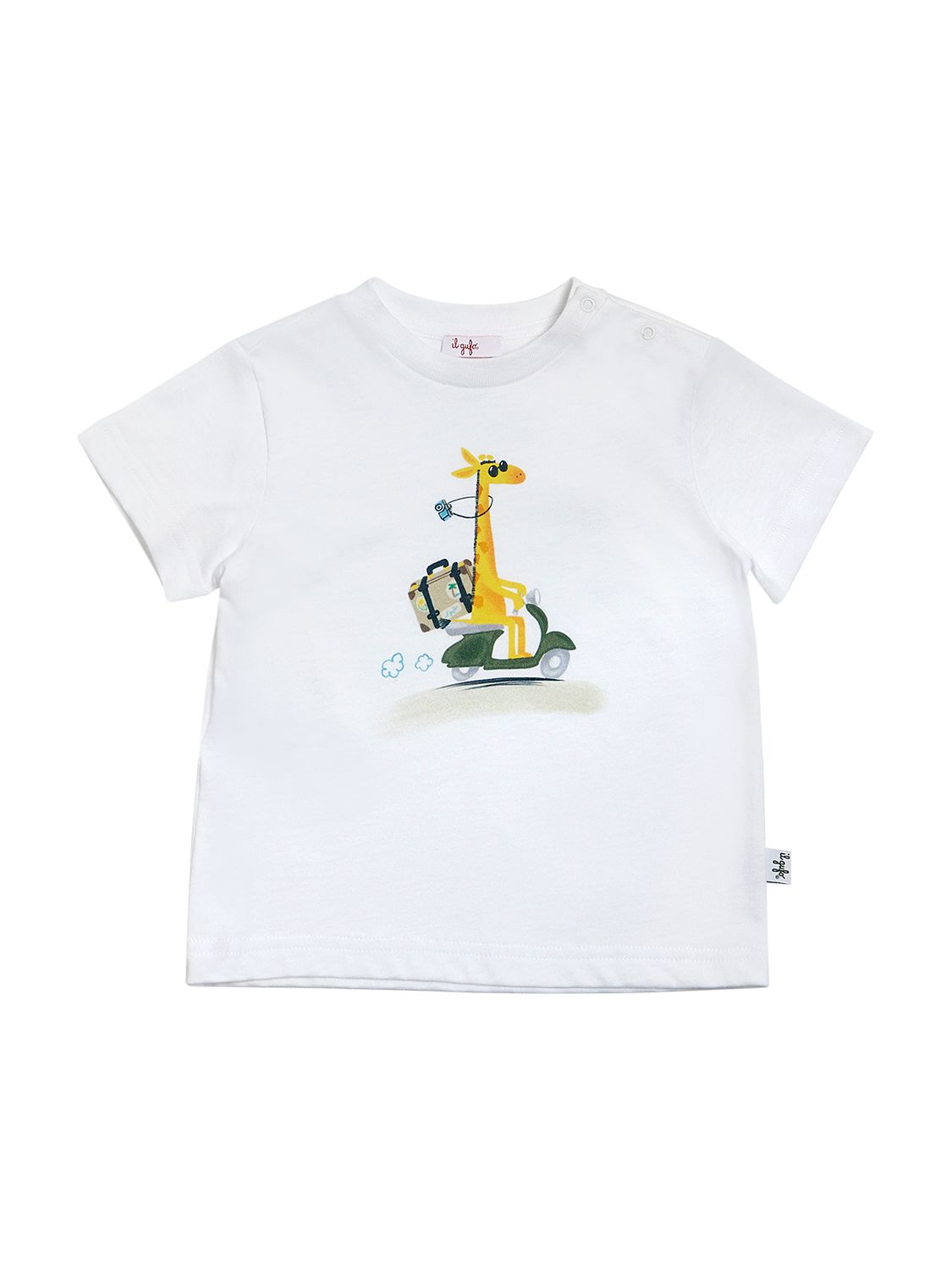 Il Gufo Kids' Printed Cotton Jersey T-shirt In White