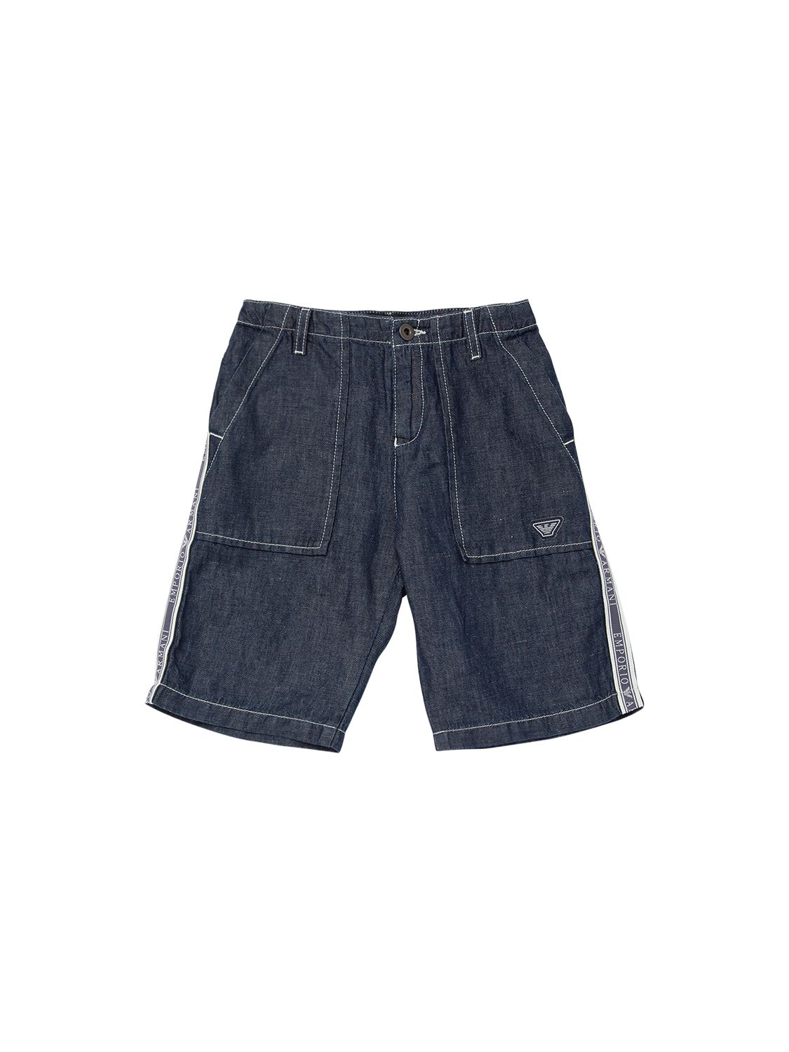 EMPORIO ARMANI Cotton Denim Bermuda Shorts