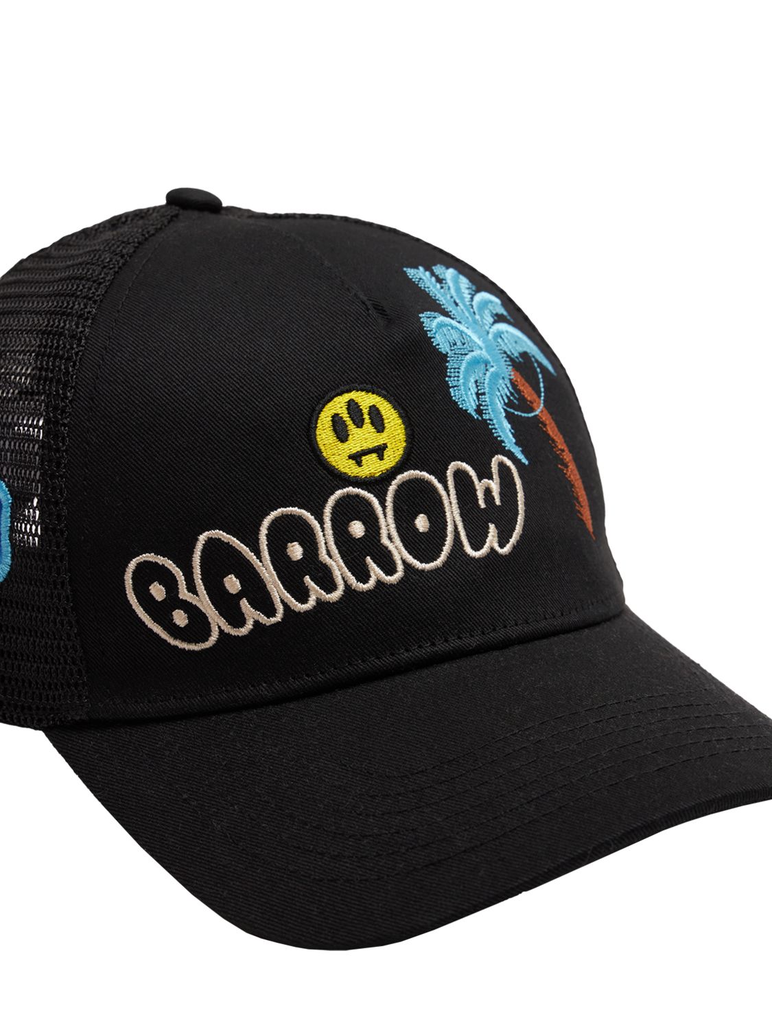 Shop Barrow Printed Cotton Blend Baseball Cap In Black