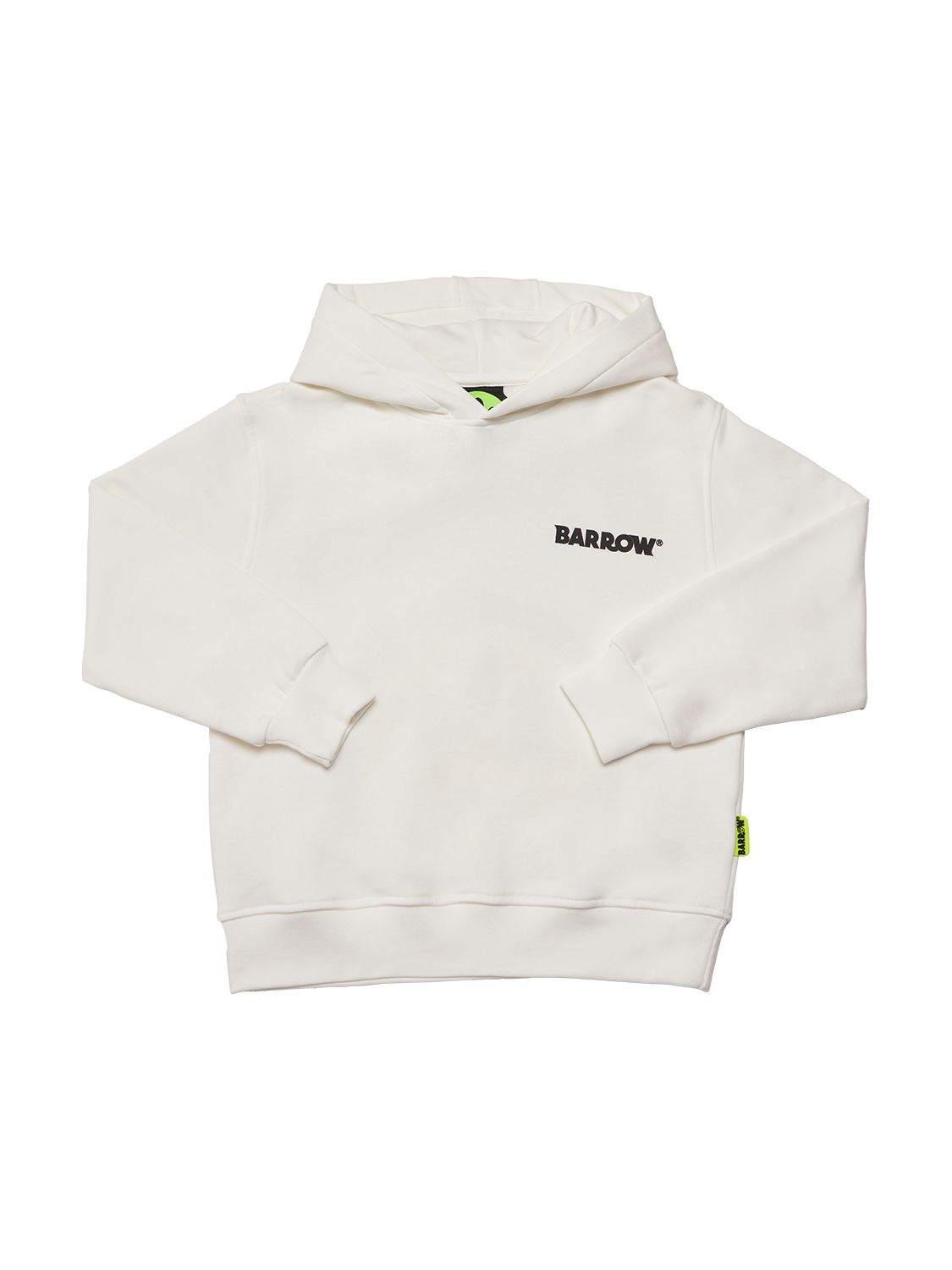 Barrow Kids' Printed Cotton Sweatshirt Hoodie In Off-white