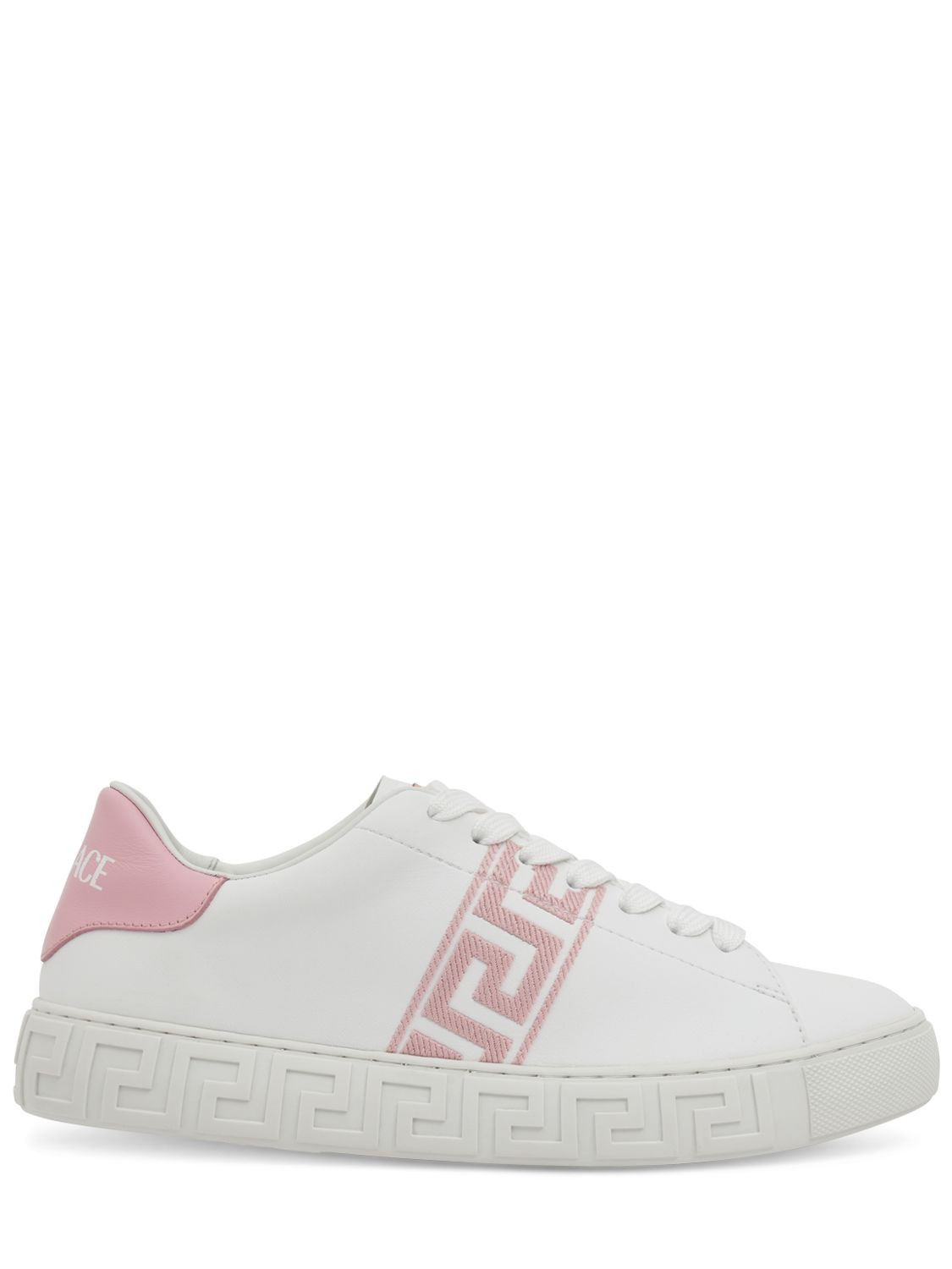 Embroidered Faux Leather Sneakers