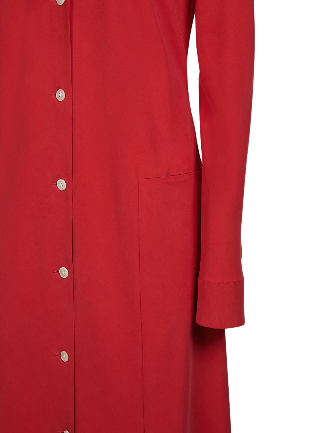 THE ROW MYRA SILK LONG SHIRT DRESS 
