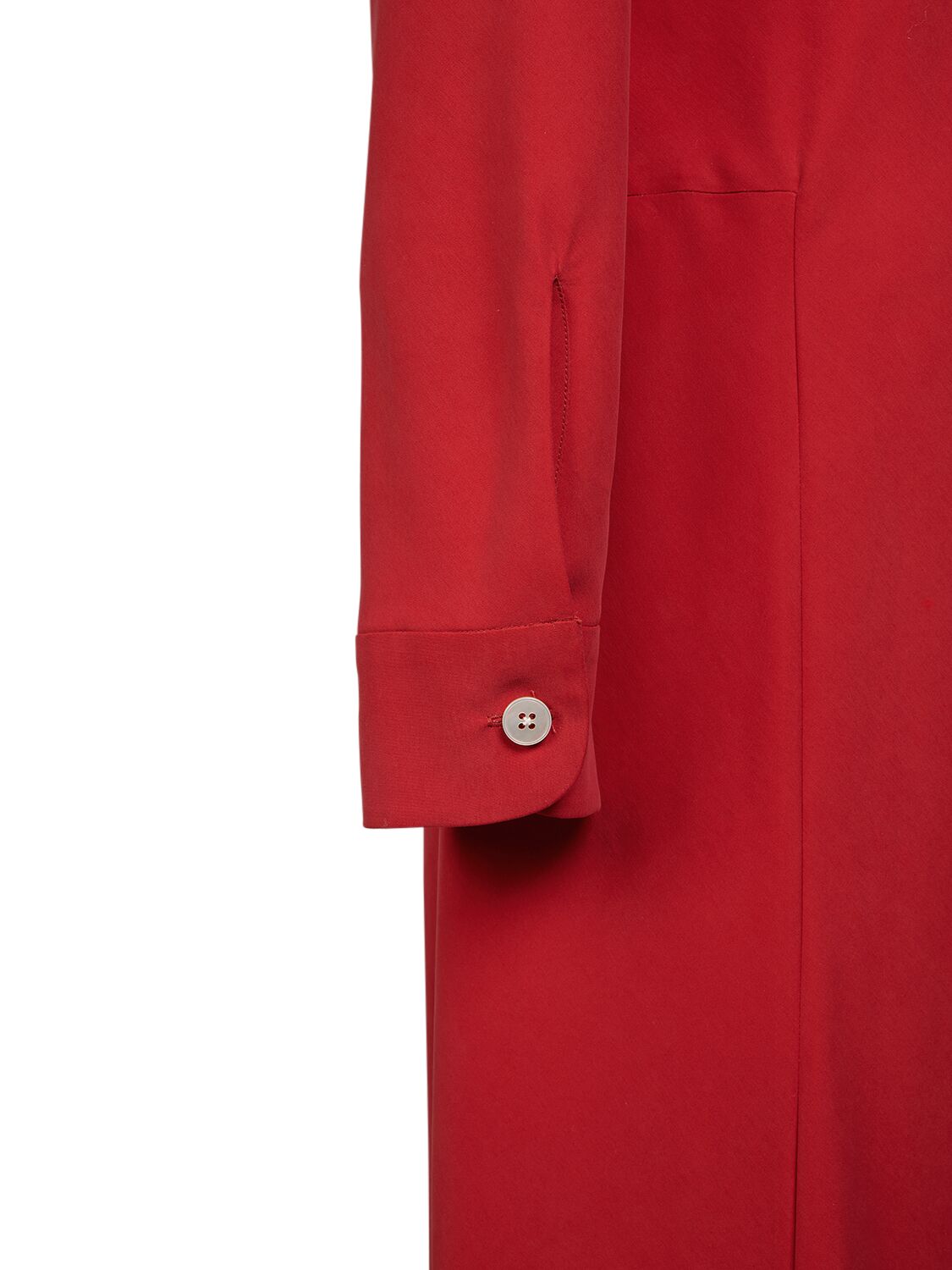 Shop The Row Myra Silk Long Shirt Dress In Red