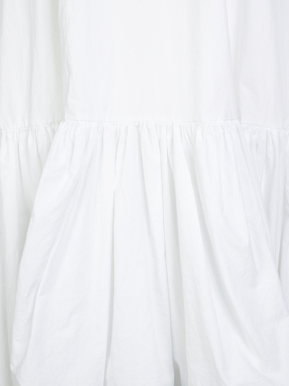 Shop The Row Tadao Ruffled Poplin Midi Dress In Off White