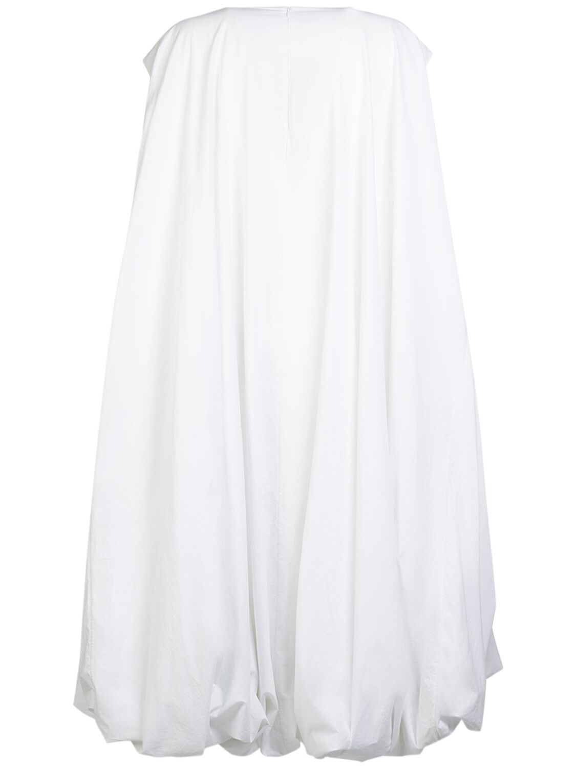 Shop The Row Tadao Ruffled Poplin Midi Dress In Off White