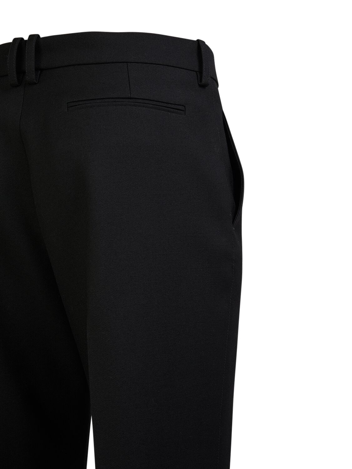 Shop The Row Gandal Midrise Wool Straight Pants In Black