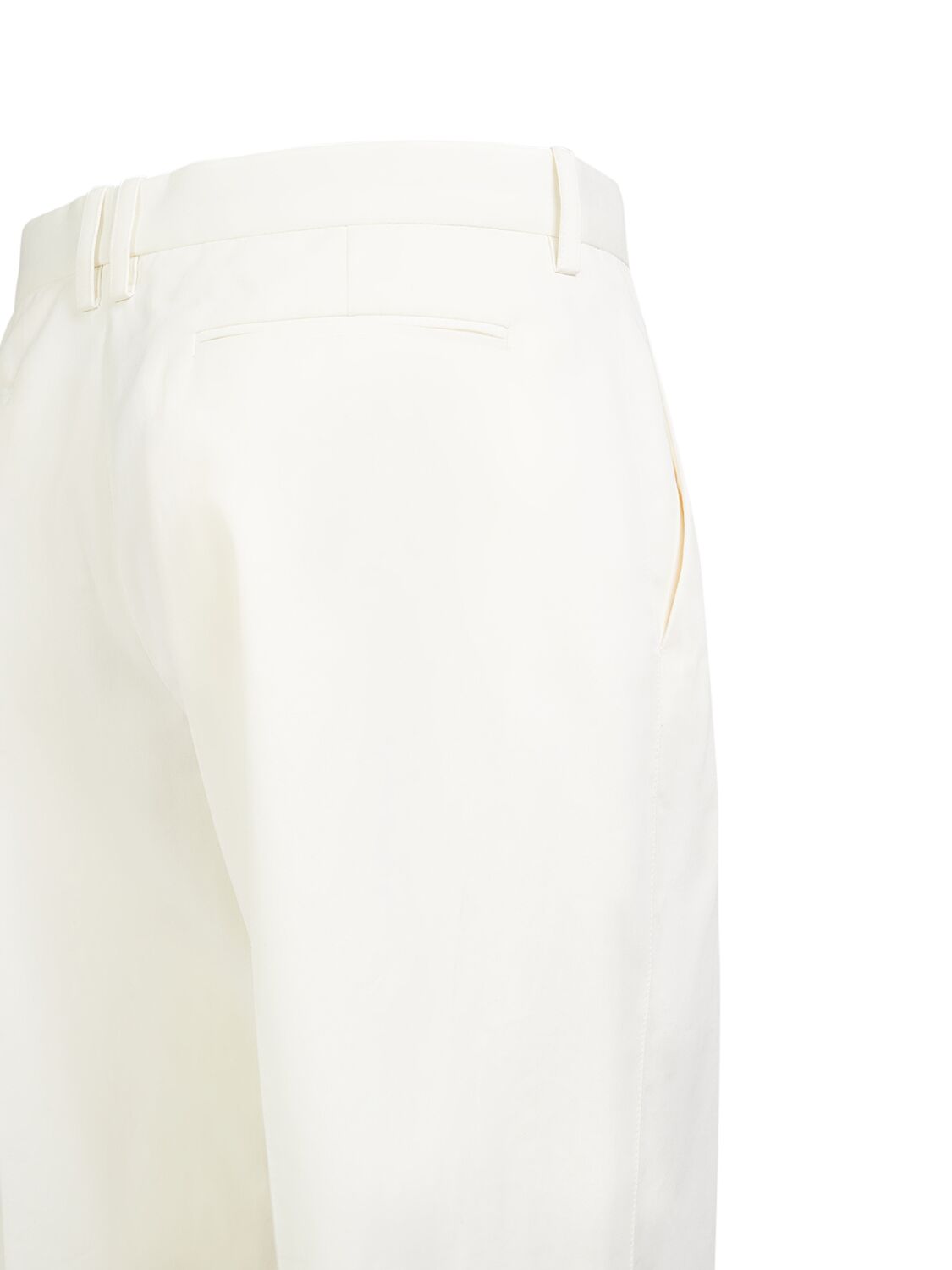 The Row Gandine Cotton Blend Drill Crop Pants In White
