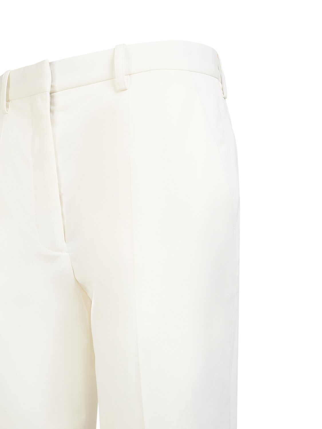 The Row Gandine Cotton Blend Drill Crop Pants In White