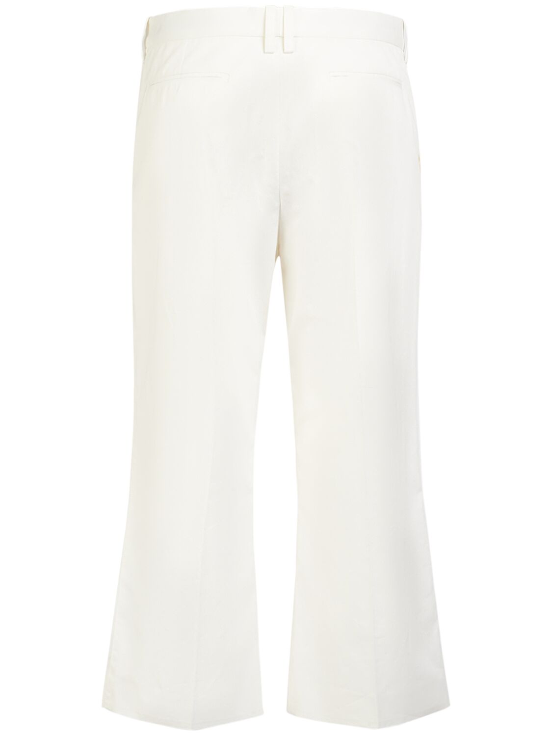 The Row Gandine Cotton Blend Drill Crop Pants In White