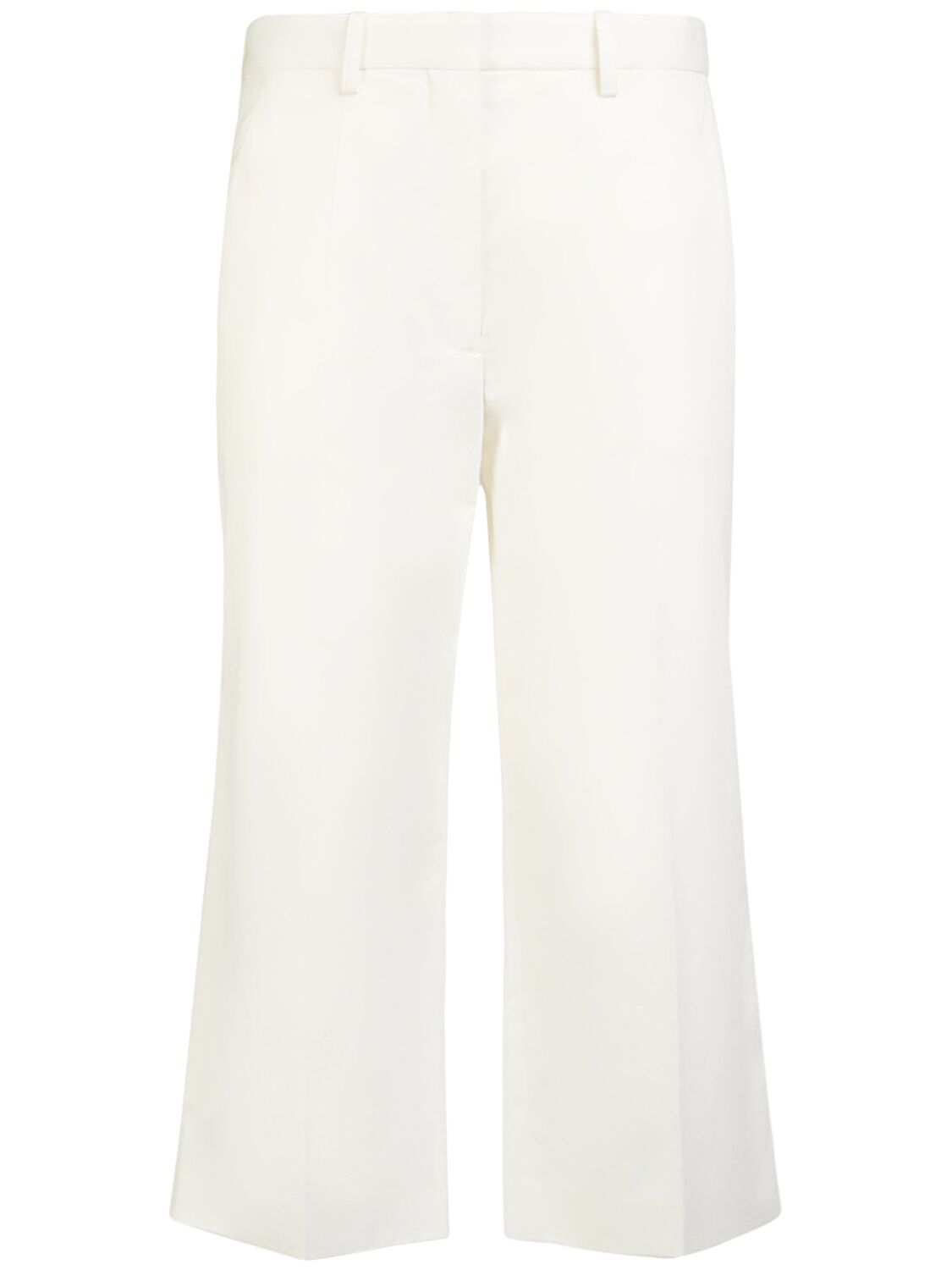 The Row Gandine Cotton Blend Drill Crop Pants In White