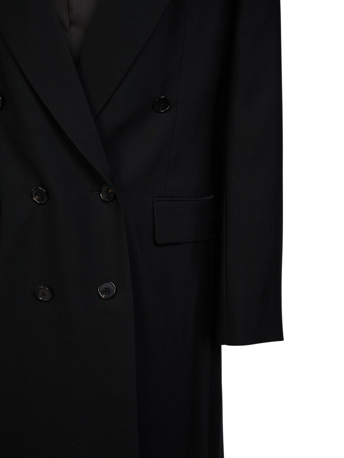 Shop The Row Dennet Wool Long Coat In Black