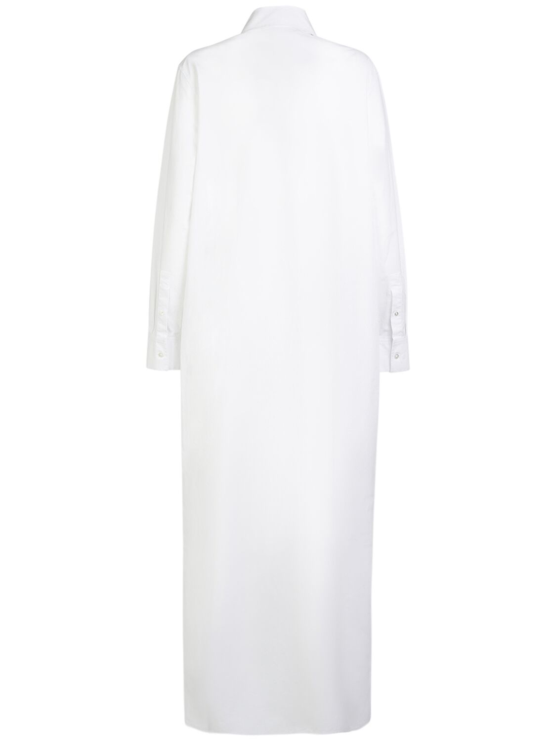 Shop The Row Izumi Poplin Long Shirt Dress In Off White