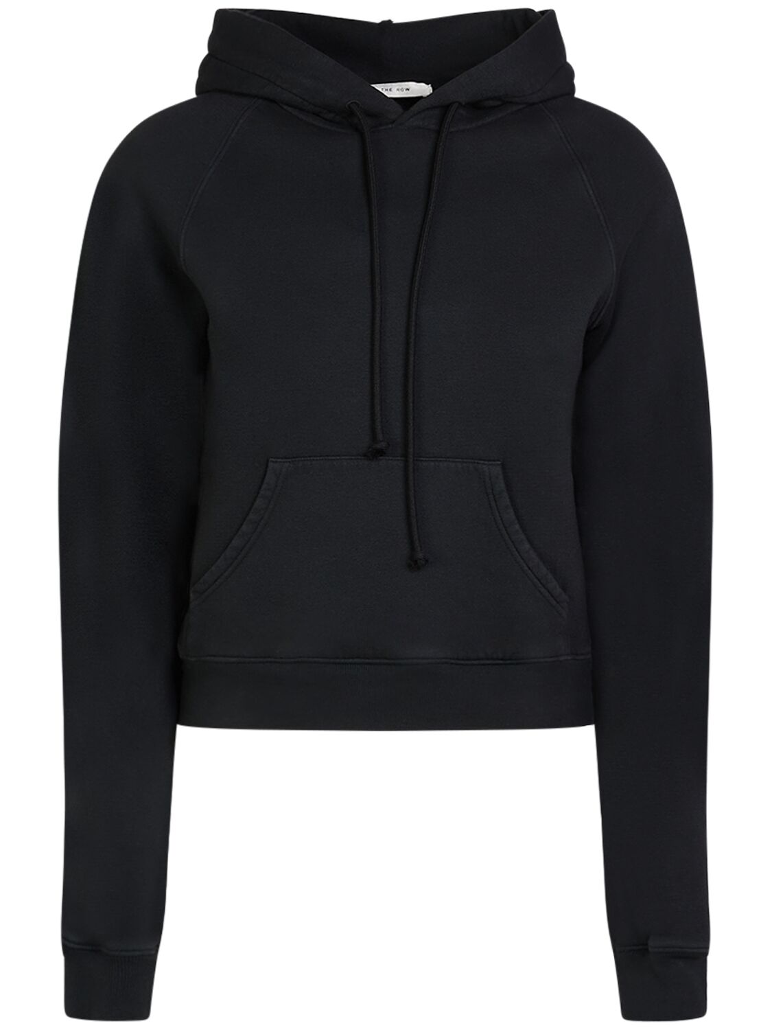 THE ROW TIMMI COTTON BLEND JERSEY CROP HOODIE