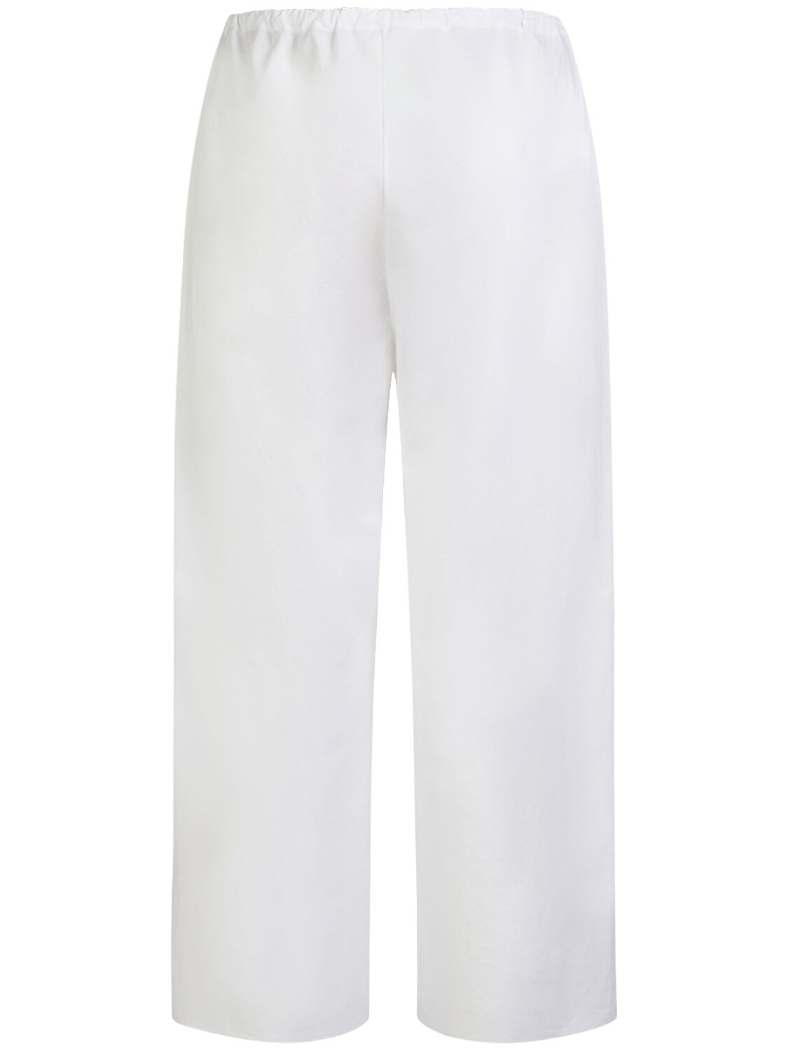 The Row Jugi Poplin Straight Pants In Off White