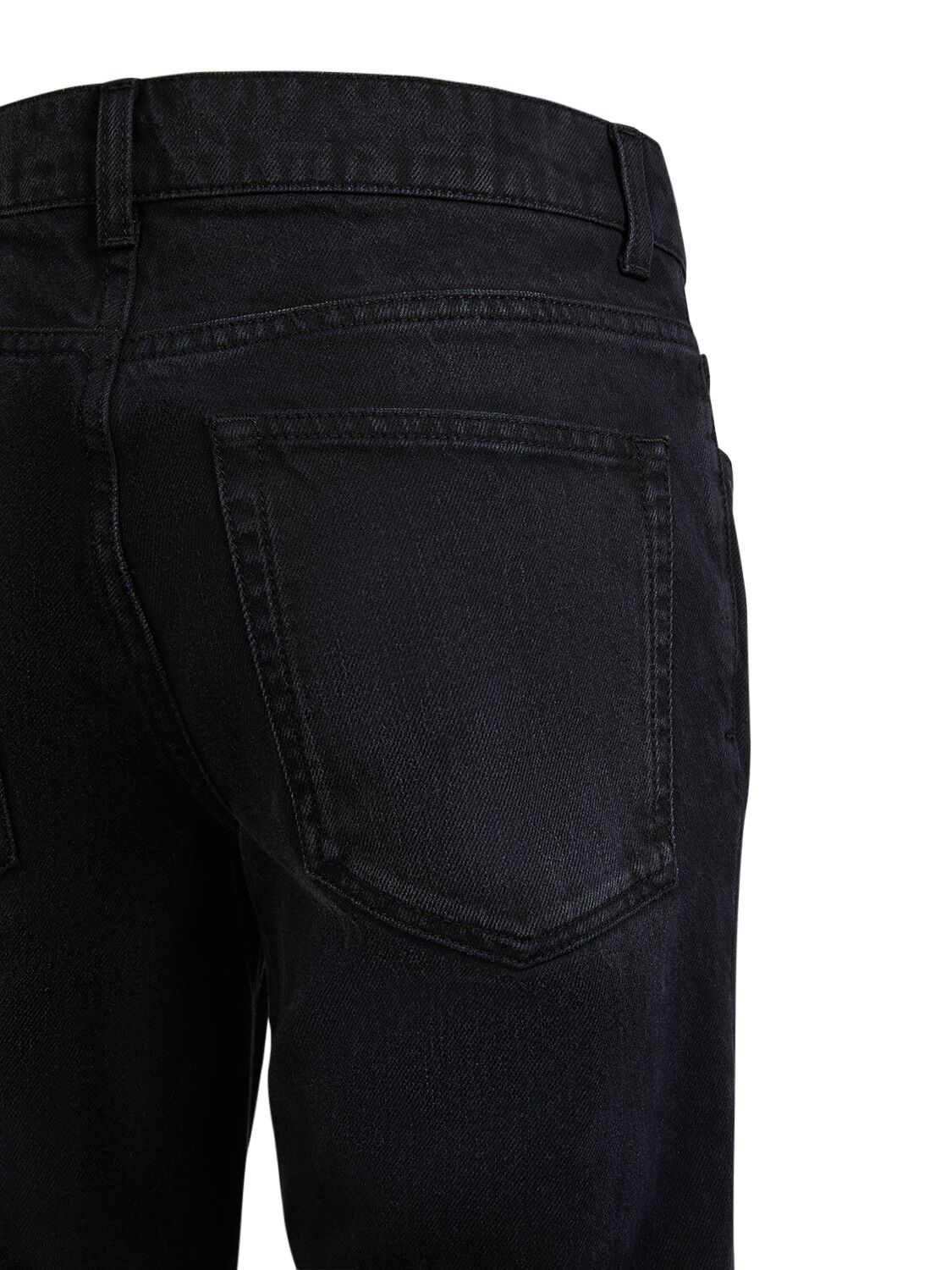 Shop The Row Carel Distressed Midrise Straight Jeans In Black
