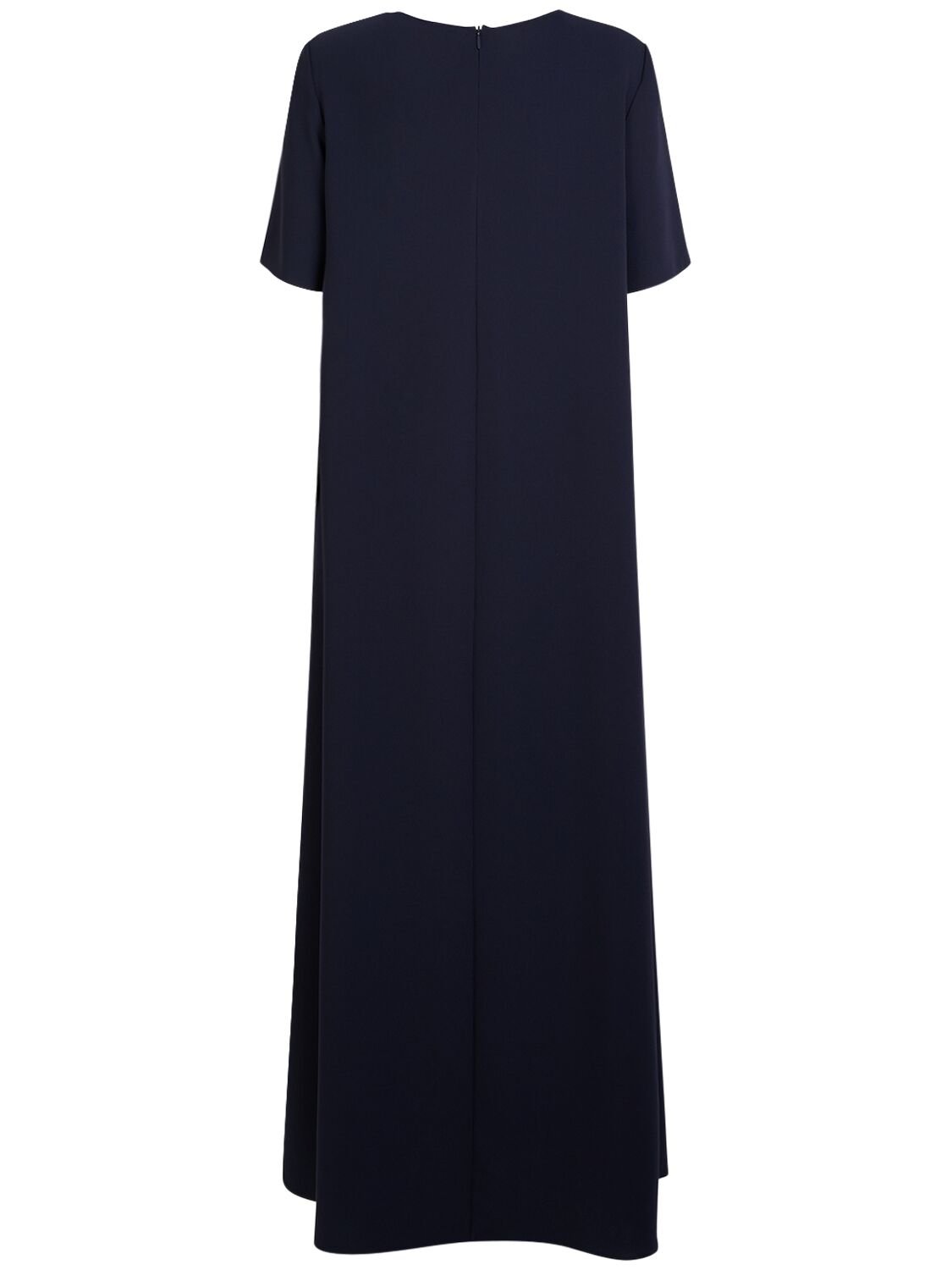 Shop The Row Robi Wide Satin Long Dress In Navy
