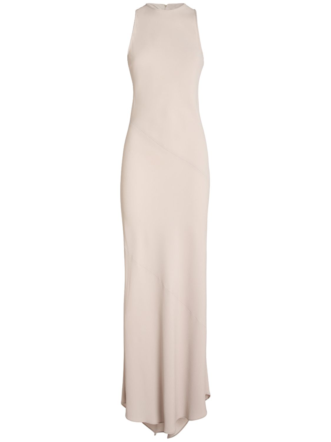 Image of Viscose Blend Sleeveless Long Dress