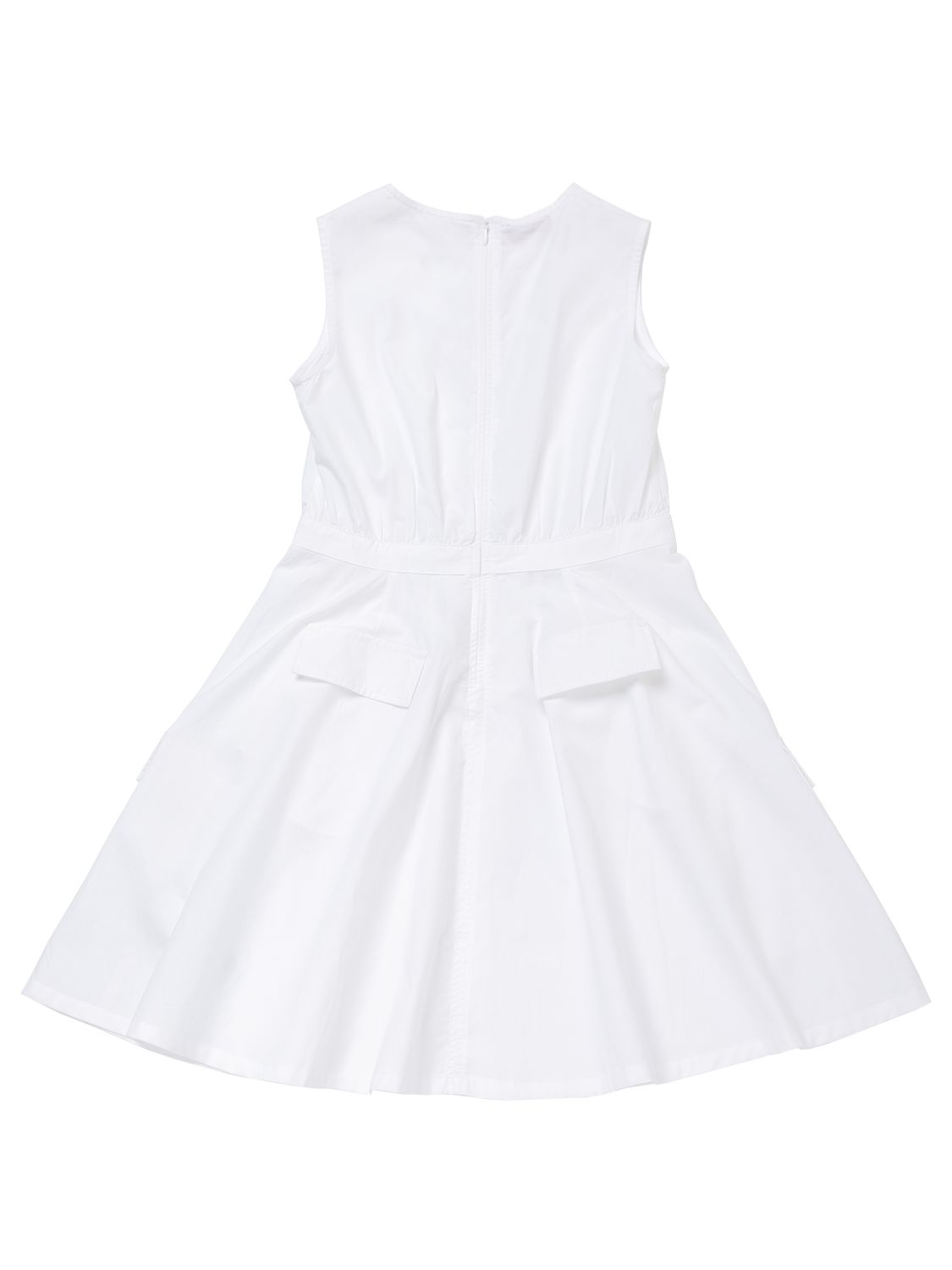 Shop N°21 Sleeveless Cotton Poplin Pocket Dress In White