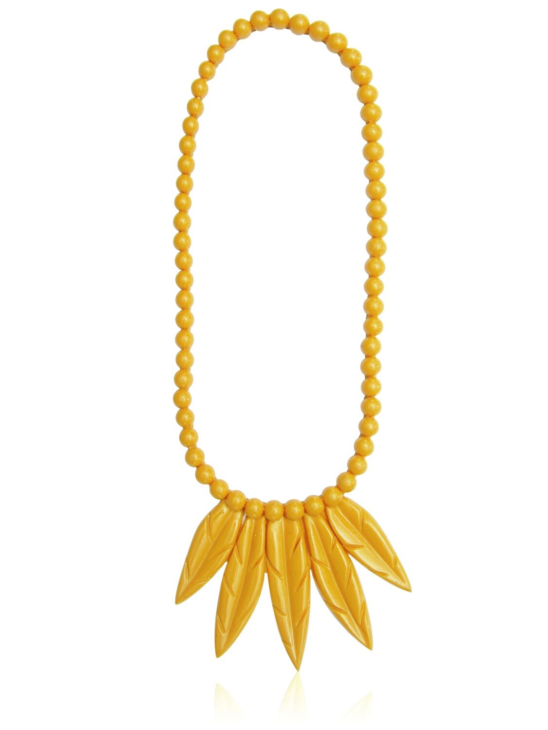 Mariah Rovery Colar Penas Necklace In Yellow