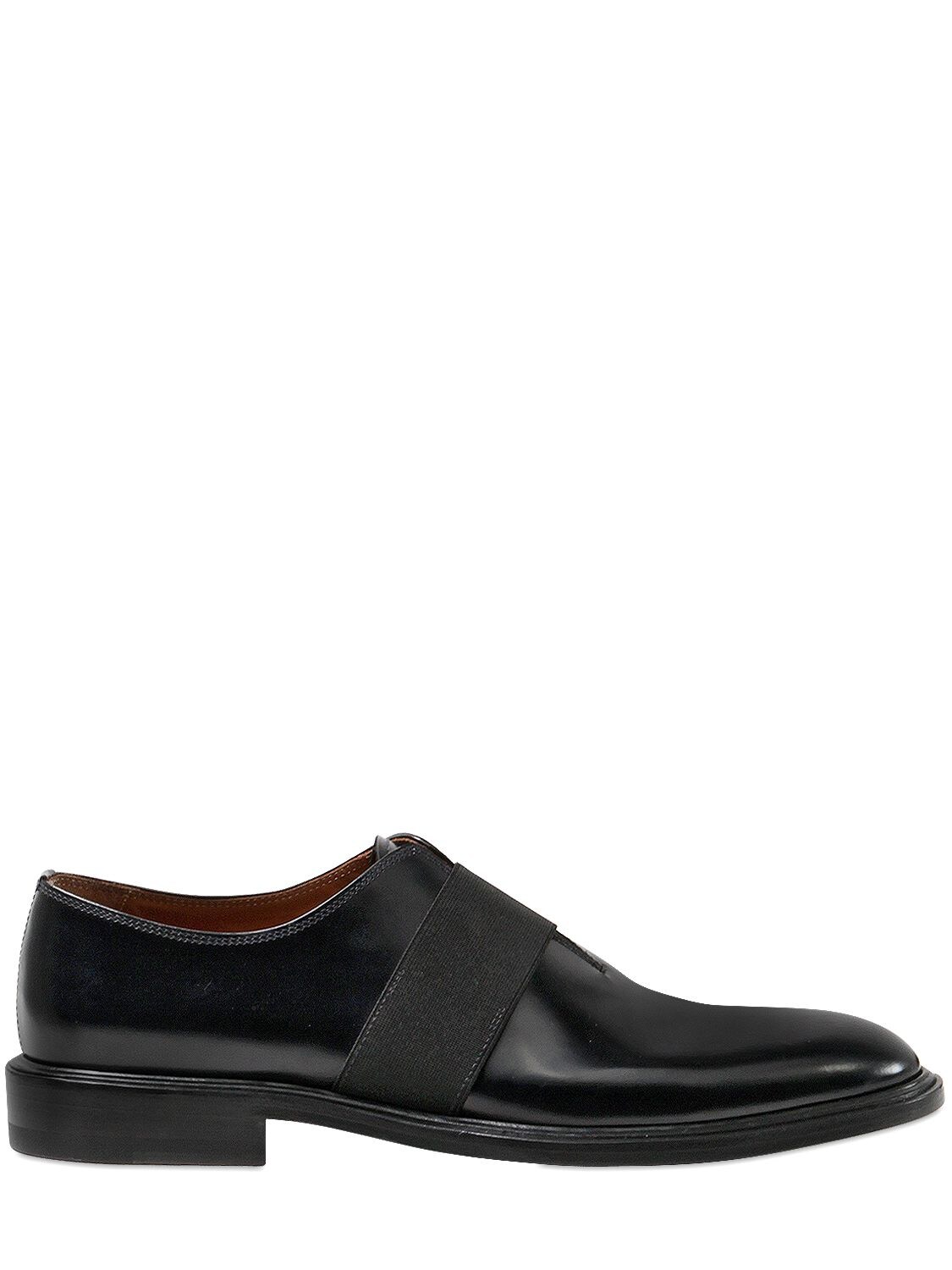 Givenchy Brushed Leather Oxford Shoes In Black