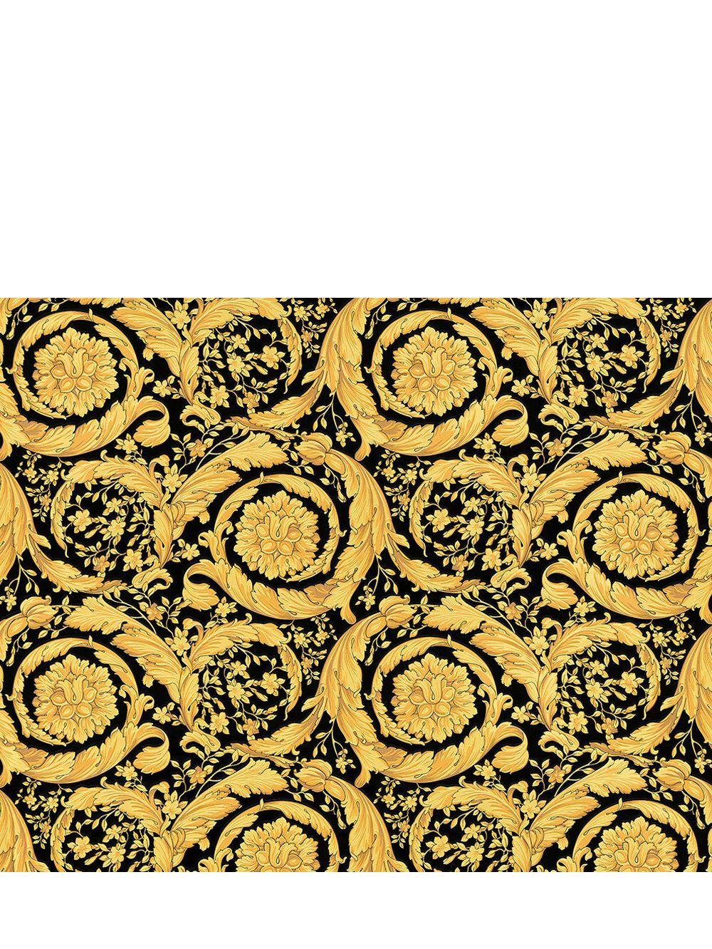Shop Versace Barocco Printed Wallpaper In Black,gold