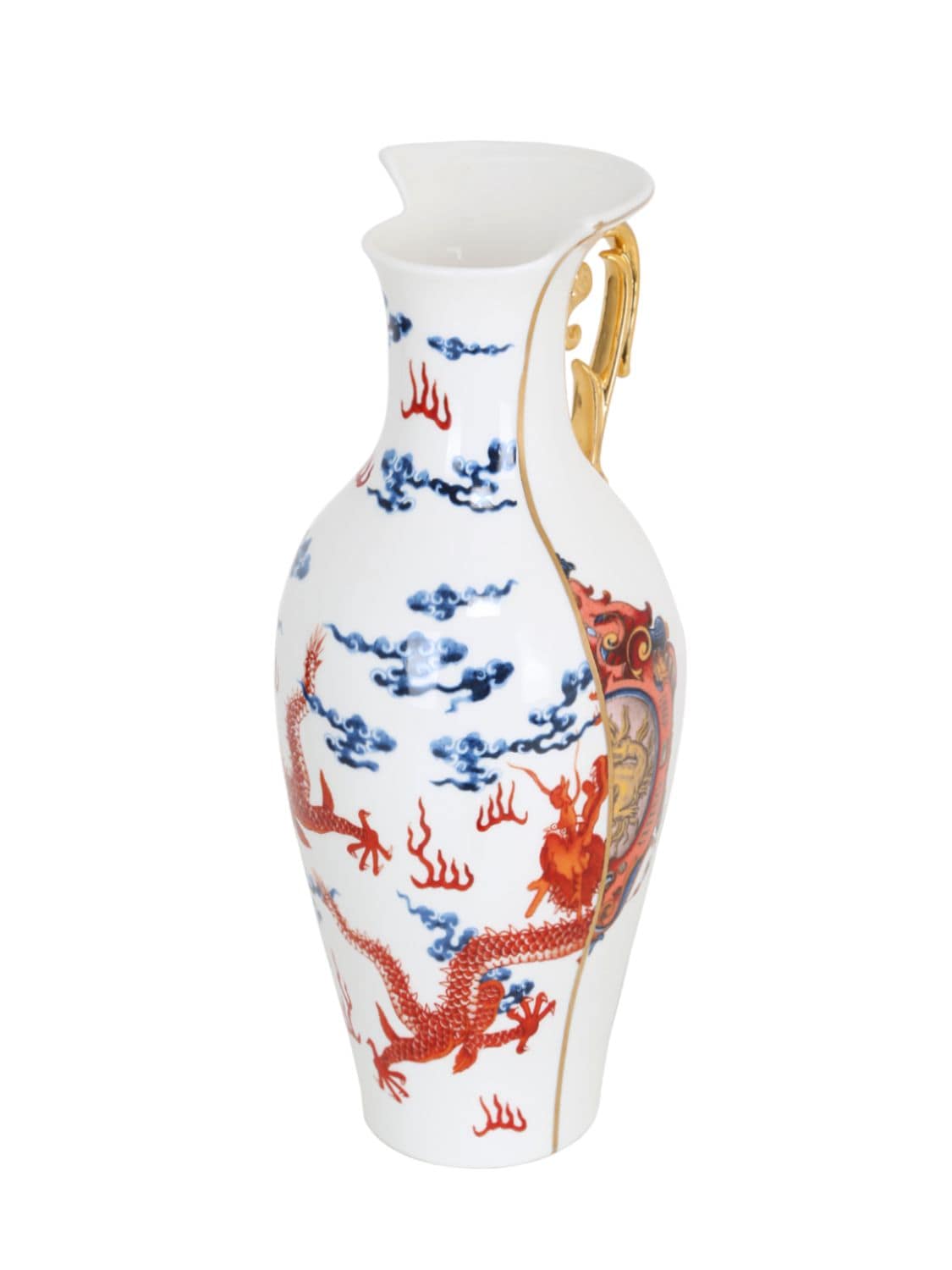 Seletti Hybrid Adelma Bone China Vase In Multicolor