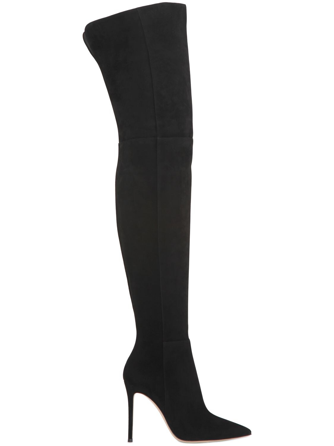 Gianvito Rossi 100mm Suede Over-the-knee-boots In Black
