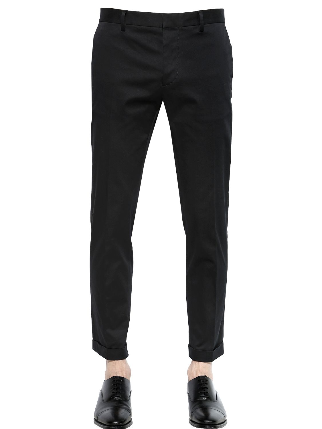 Dsquared2 16.5cm Tokyo Stretch Cotton Twill Pants In Black