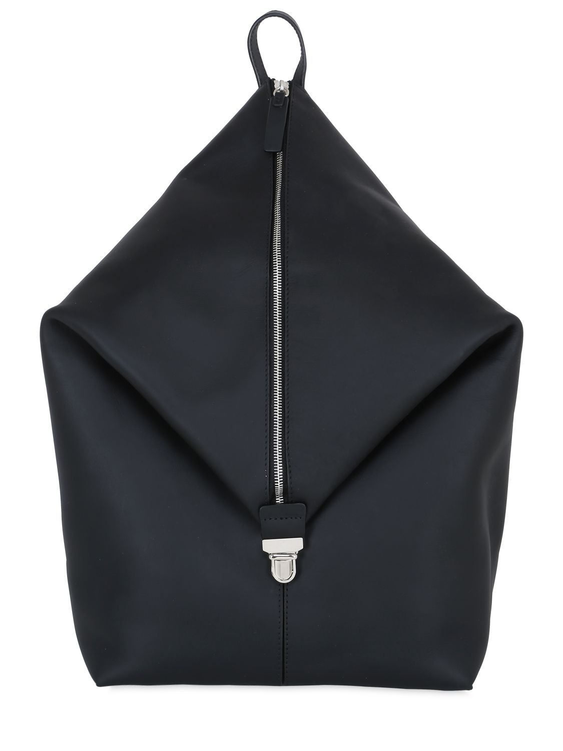 Bonastre Mono Strap Leather Backpack In Black