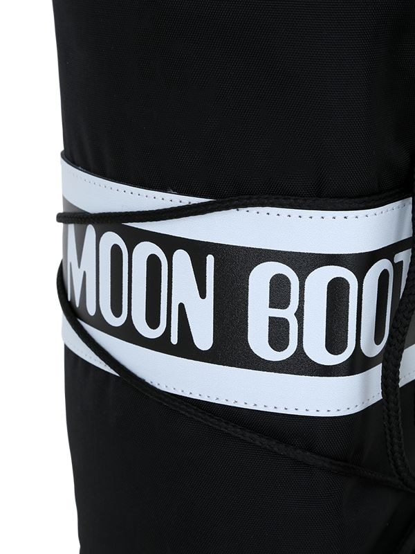 Moon Boot Logo Waterproof Nylon Snow Boots In Nero