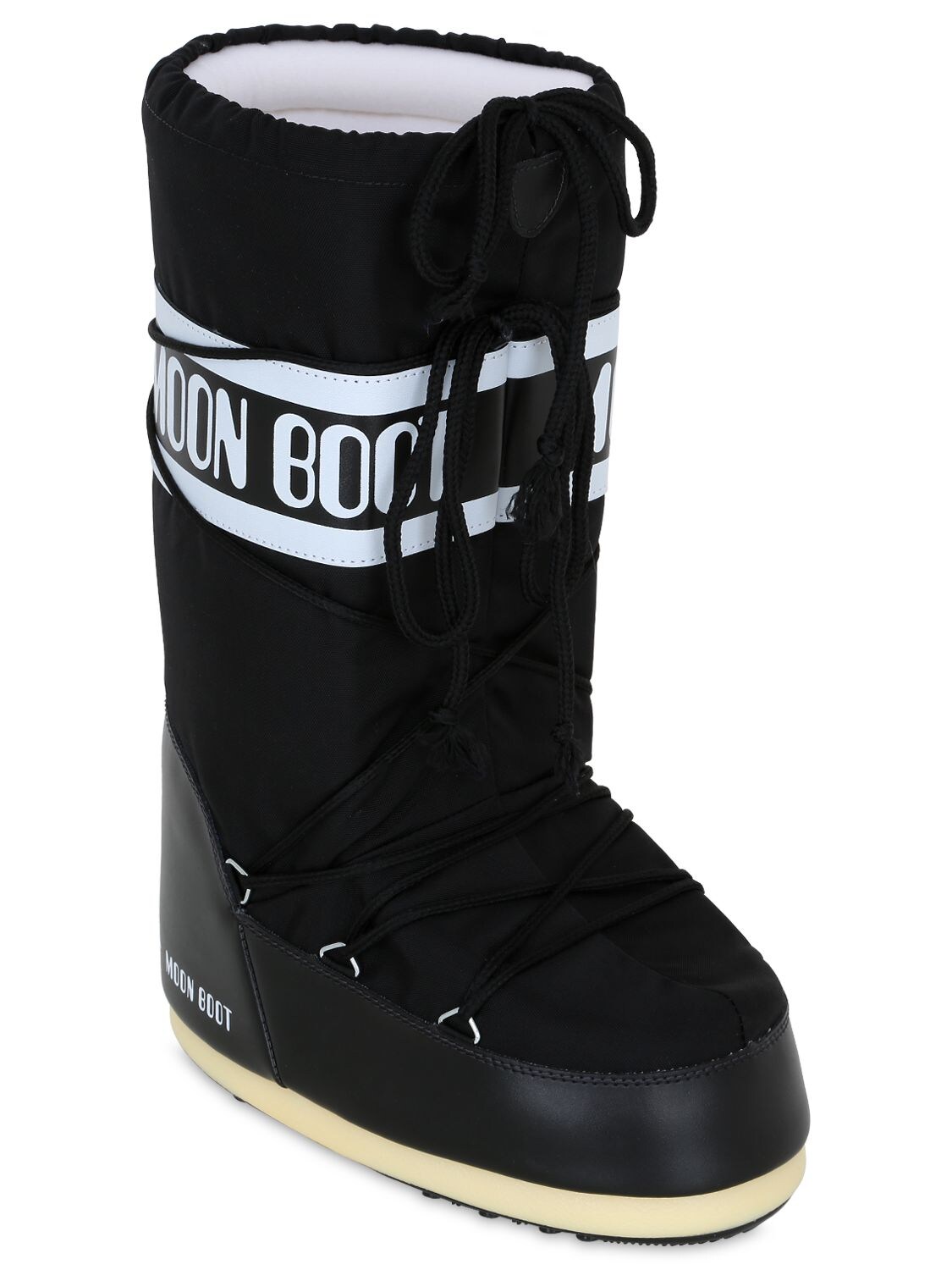 Moon Boot Logo Waterproof Nylon Snow Boots In Nero