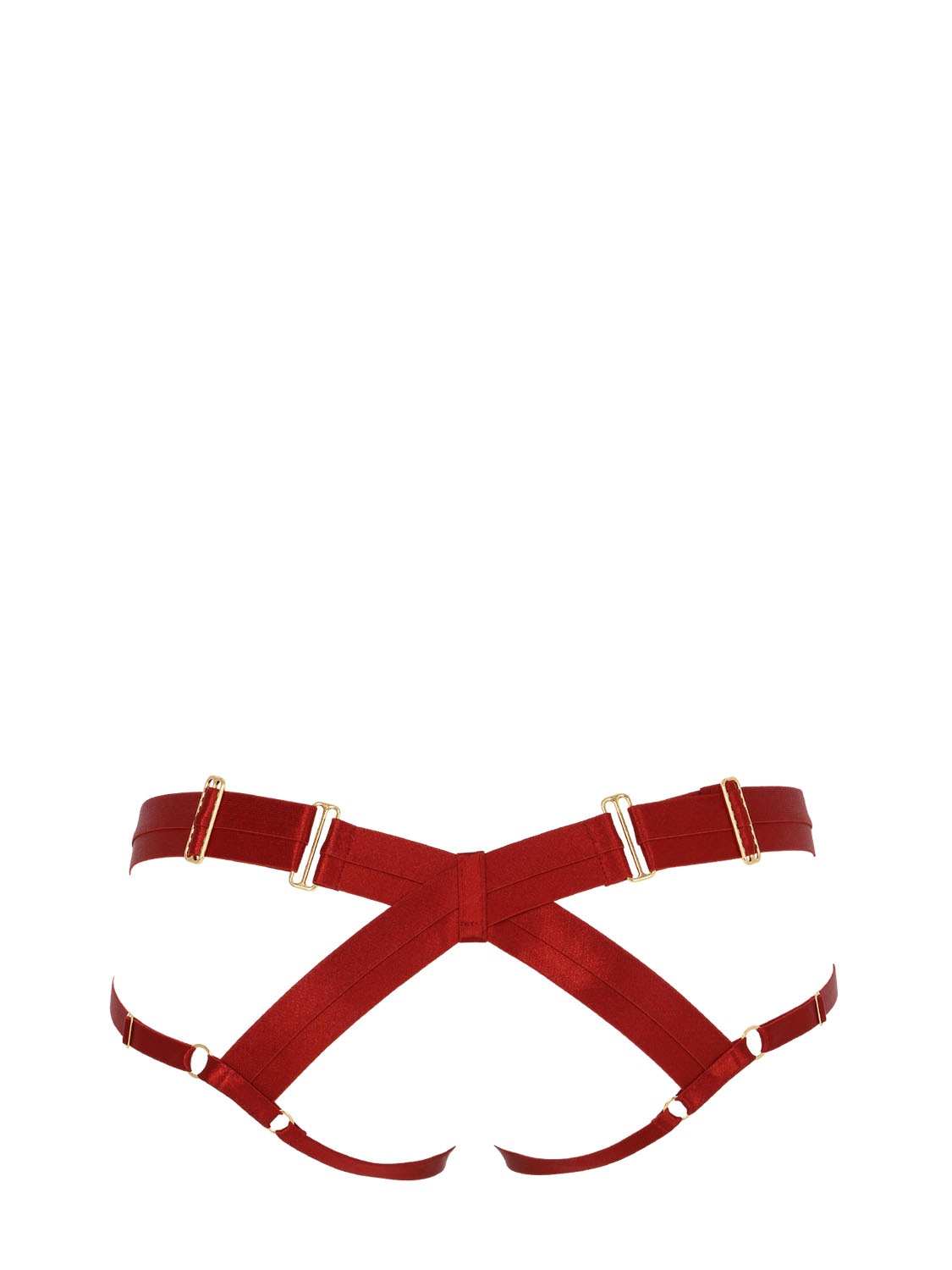 Shop Bordelle Tomoe Harness Briefs In Red