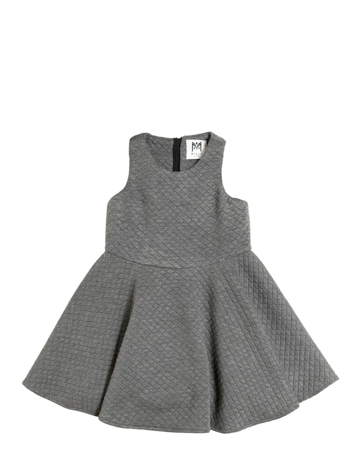 Milly Minis Kids' Quilted Fleece Dress In Grey