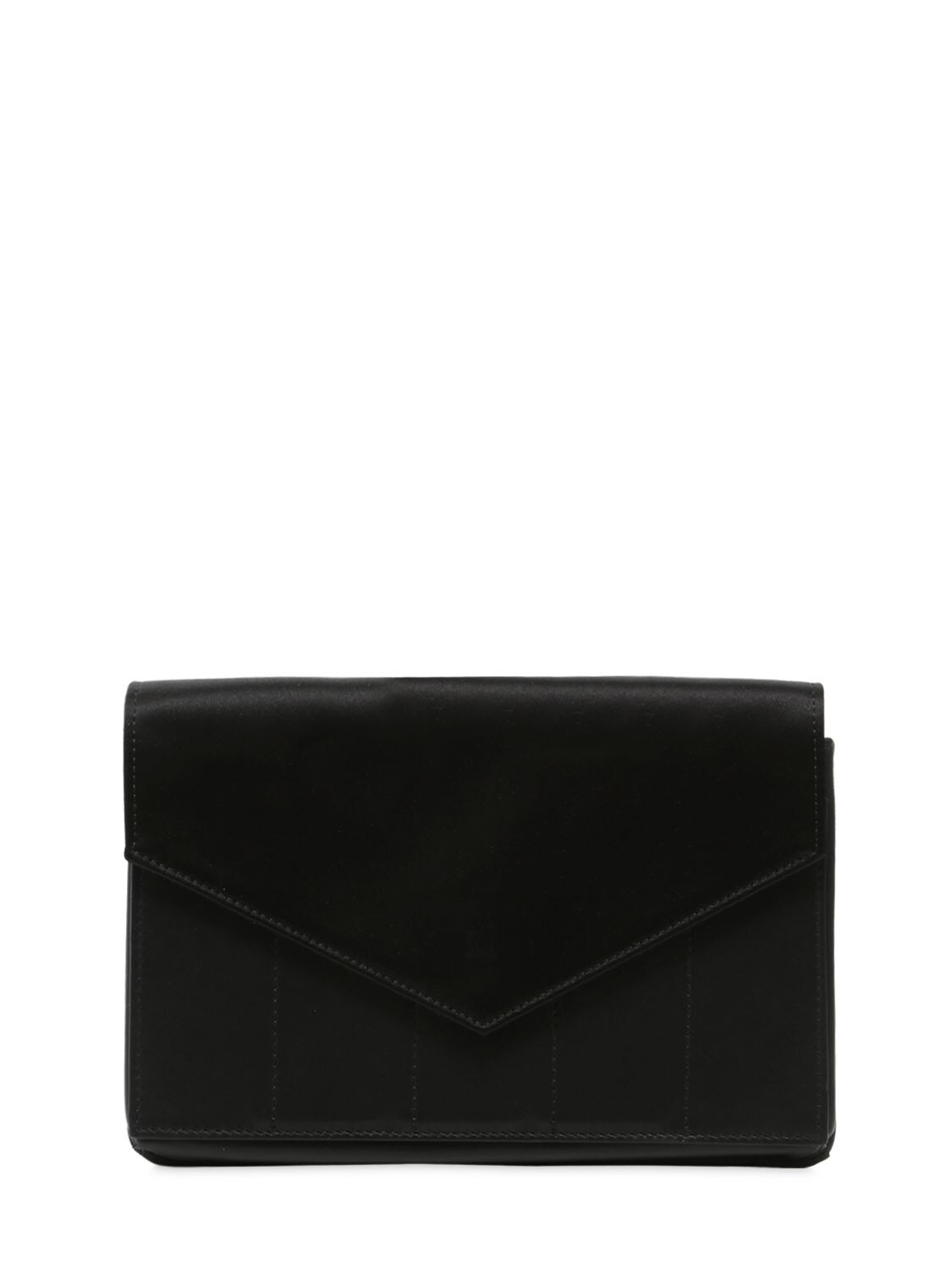 Micoli Nappa & Silk Satin Mini Shoulder Bag In Black
