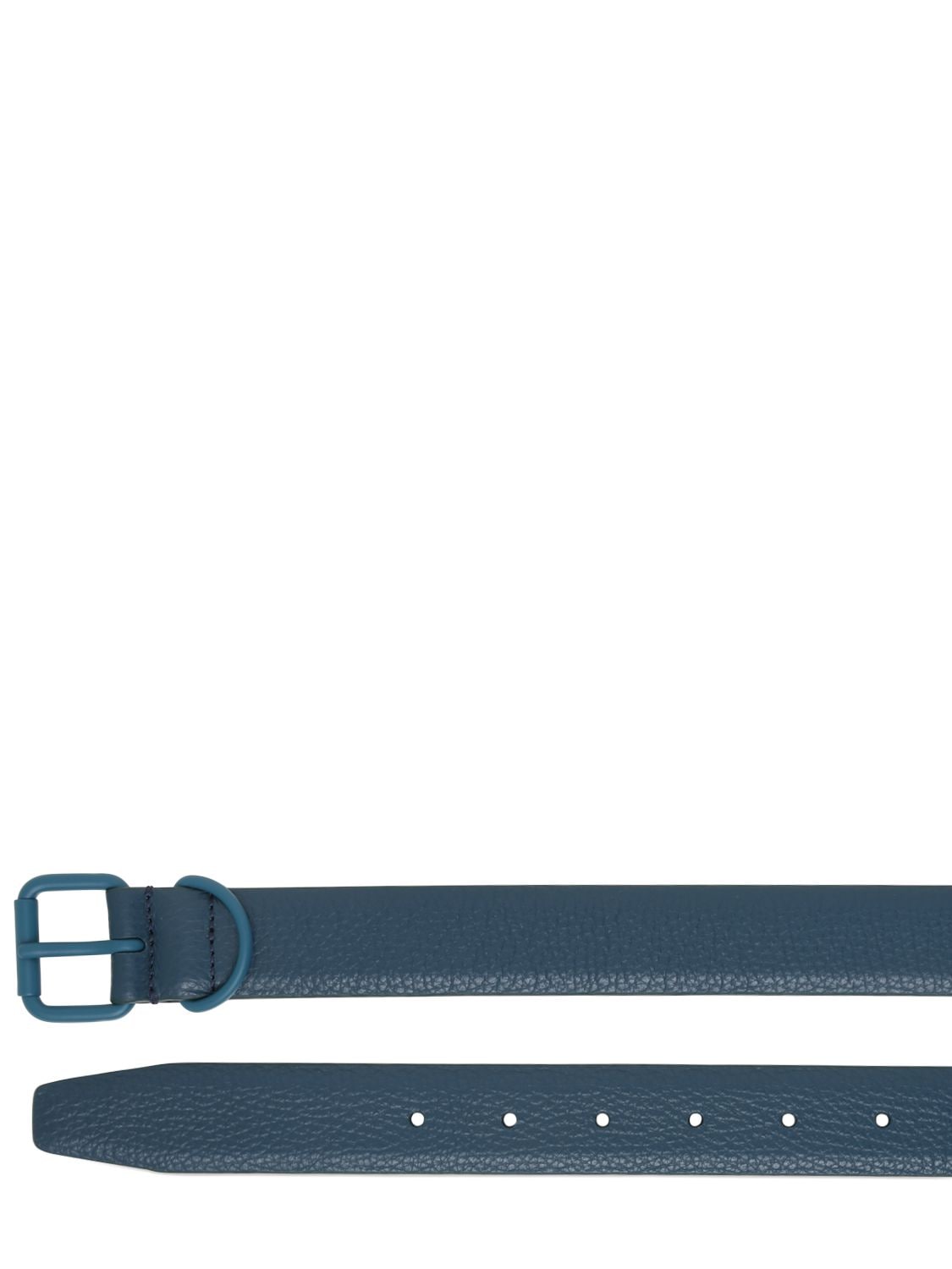 Fortu Milano 30mm Leather Belt In Blue Kalko