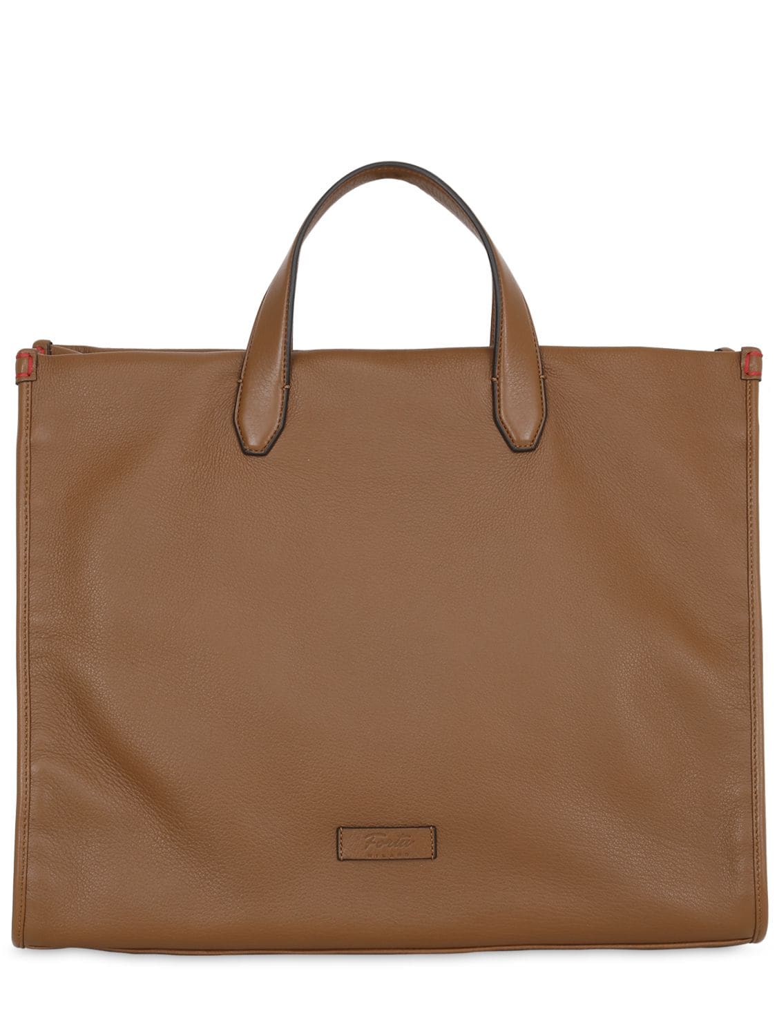Fortu Milano Top Handle Leather Bag In Charlotte Tan