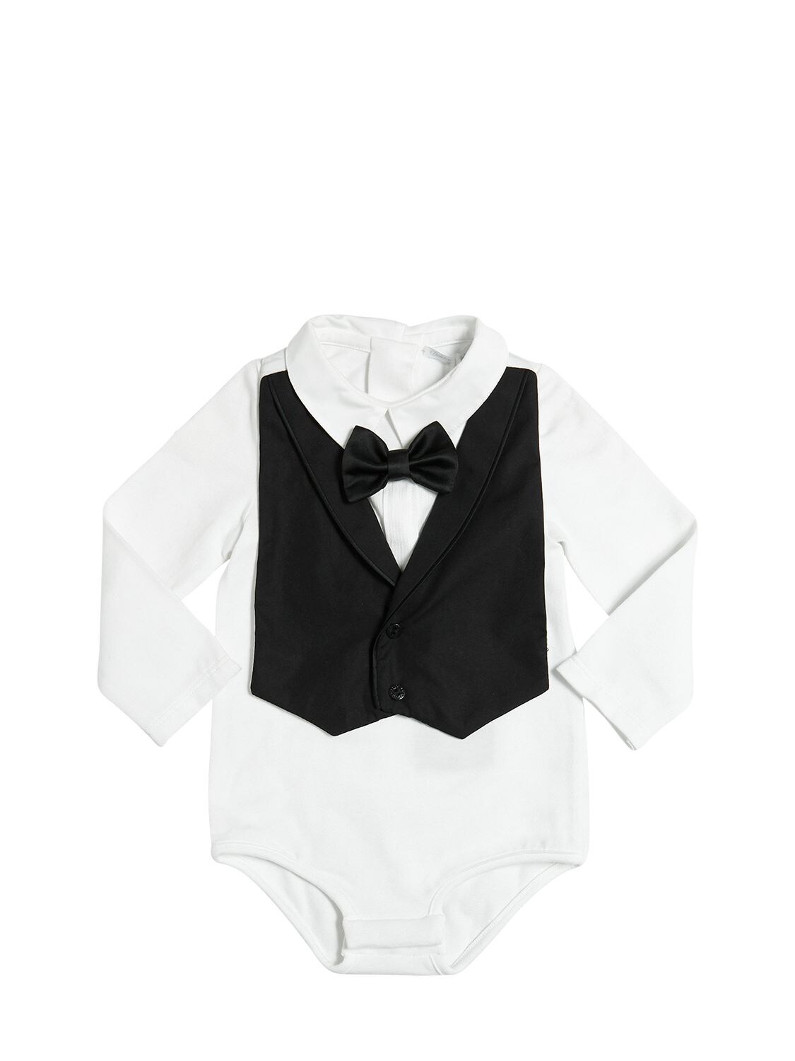 Dolce & Gabbana Babies' Cotton Jersey Bodysuit & Bib In White