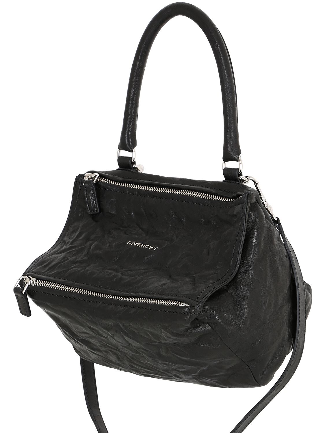 Givenchy Small Pandora Washed Leather Bag In Black