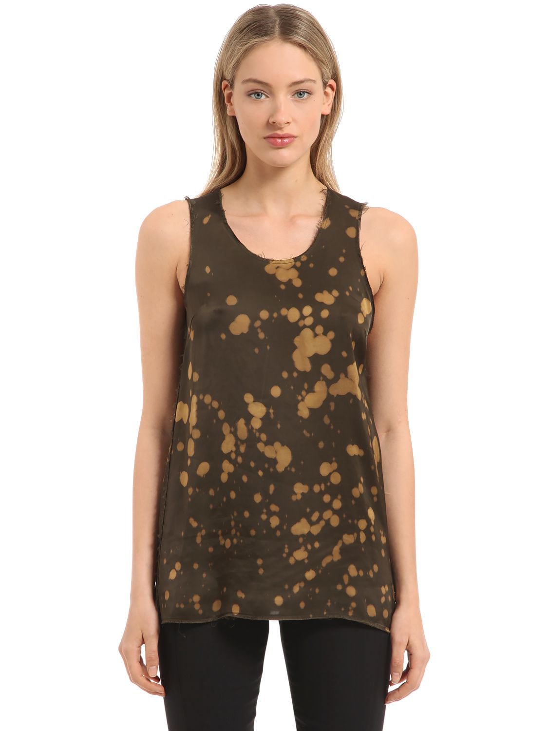 DAMIR DOMA Bleached Washed Satin Tank Top