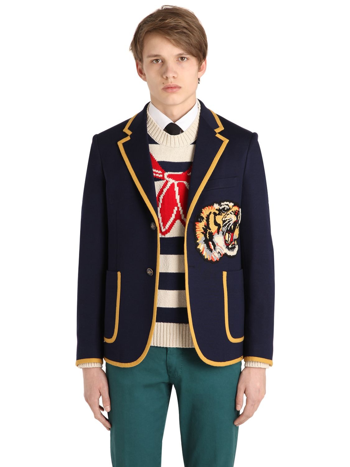 gucci tiger patch jacket