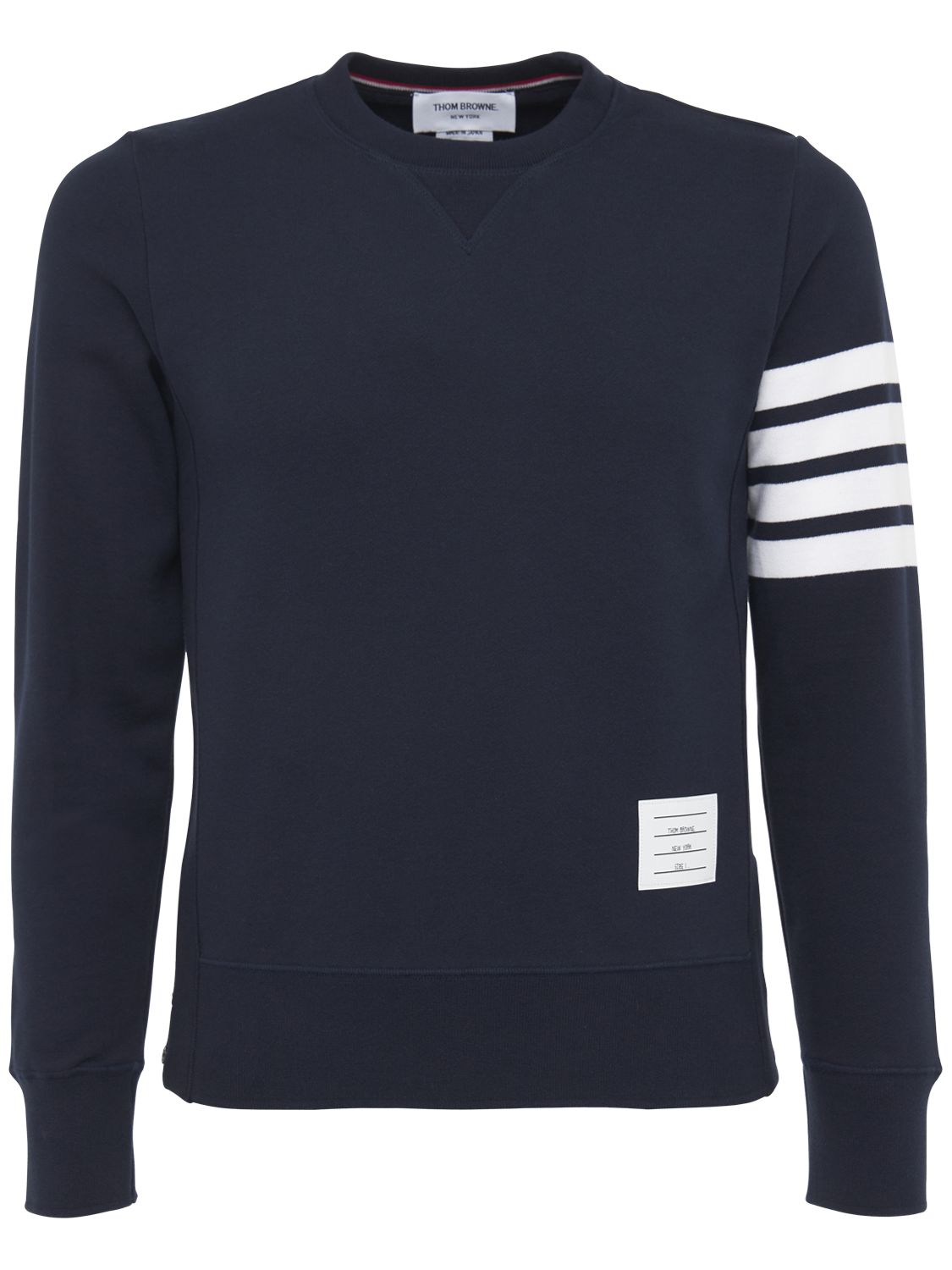 Baumwollsweatshirt Mit Streifen