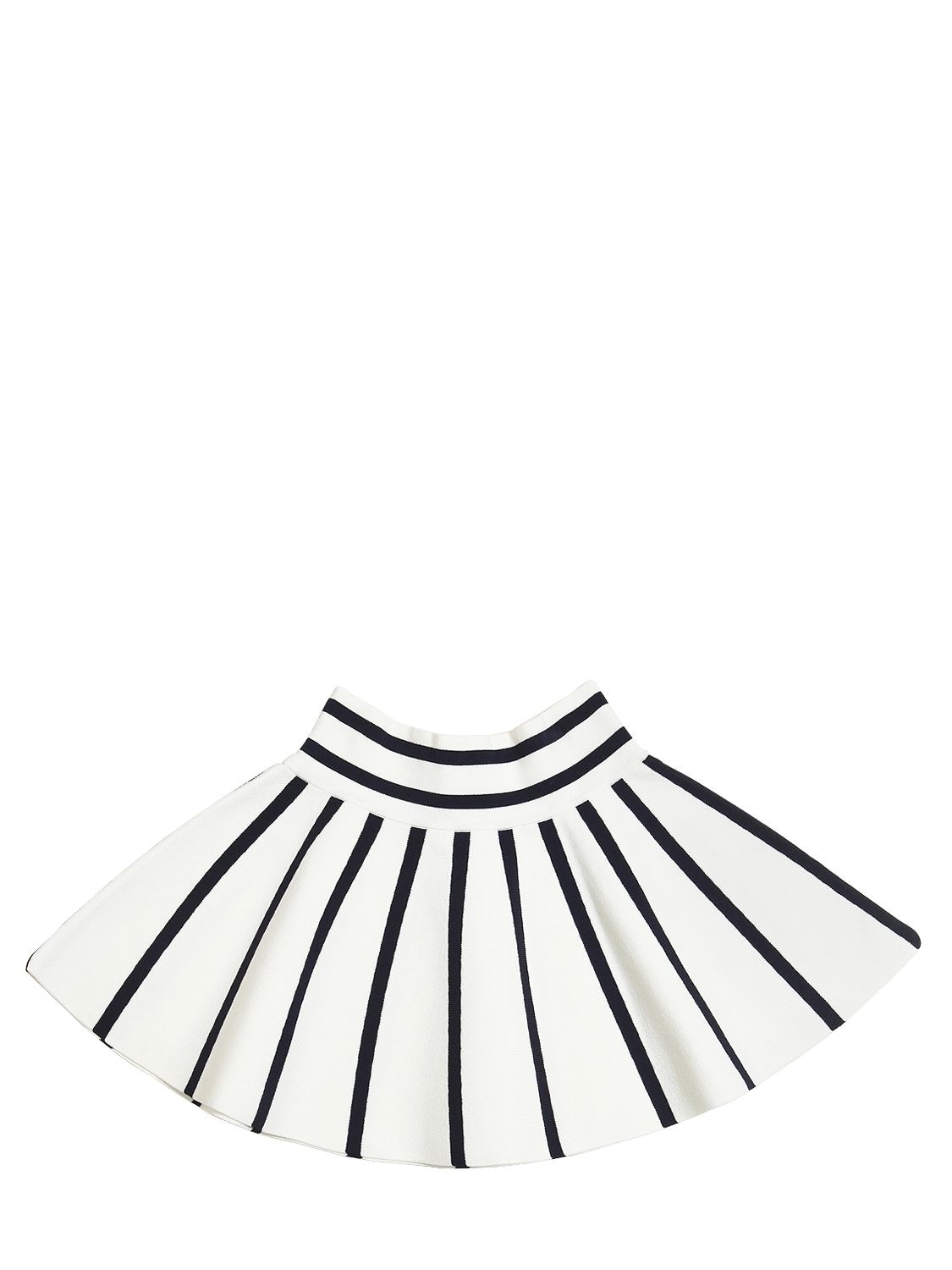 Milly Minis Kids' Striped Cotton Blend Skirt In White