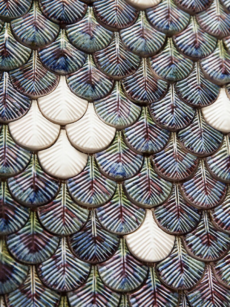 BOTTEGANOVE PLUMAGE CERAMIC MOSAIC TILE SHEETS 65IPBH003-REVDT1IGMG2
