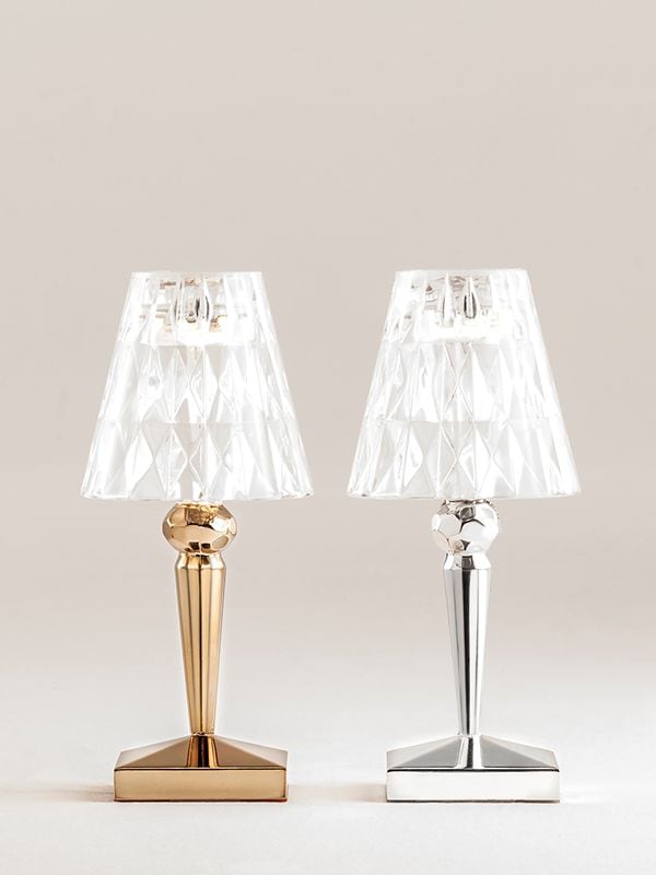 Shop Kartell Battery Metal Table Lamp In Gold